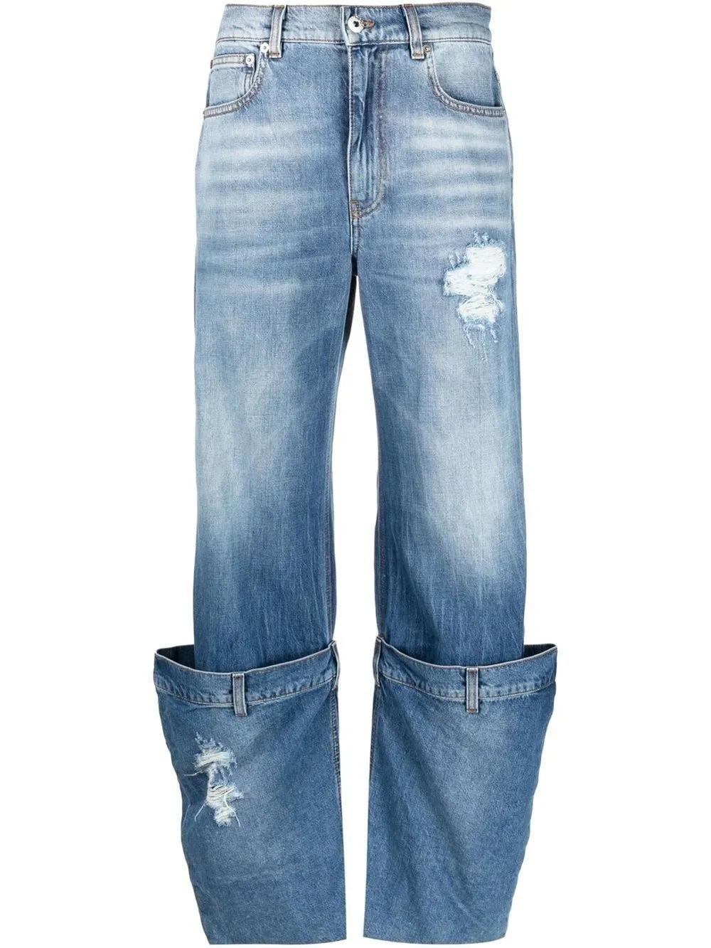 distressed Bucket jeans