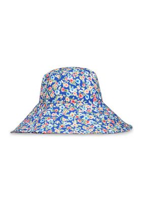 evie & emma Women's Oversized Floral Bucket Hat, Green