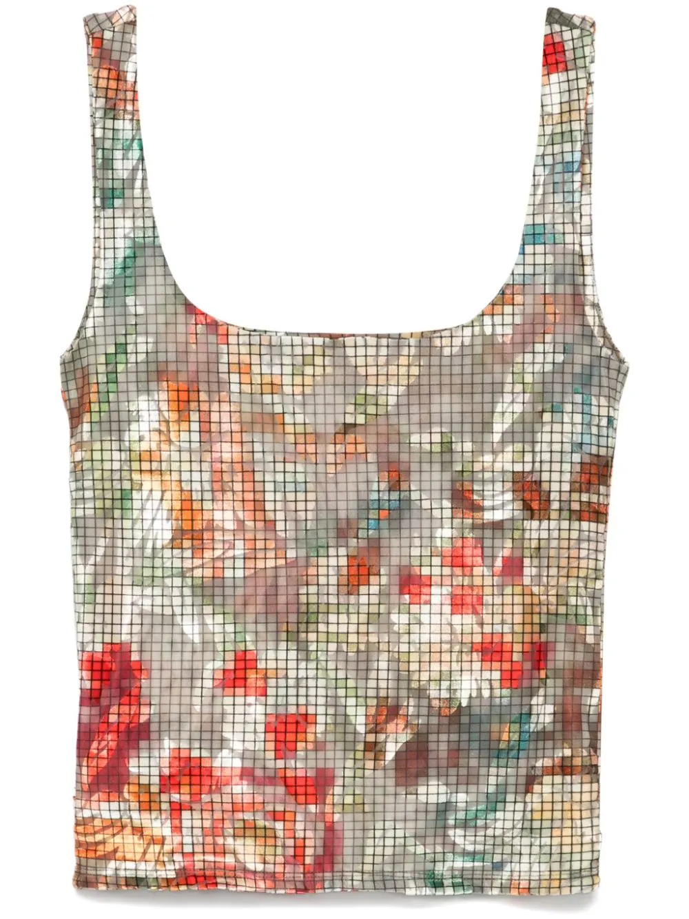 graphic-print tank top