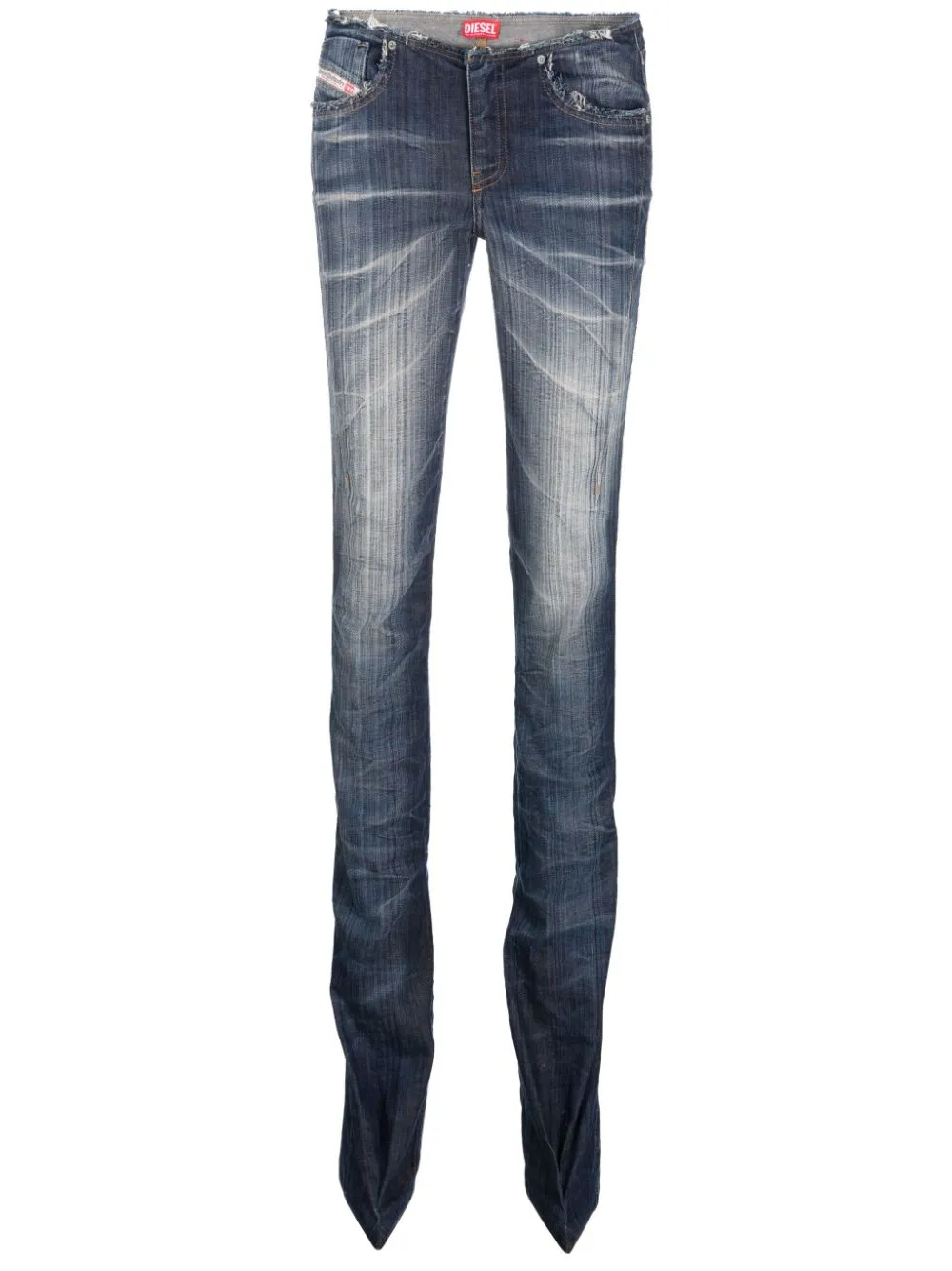 heeled low-rise bootcut jeans