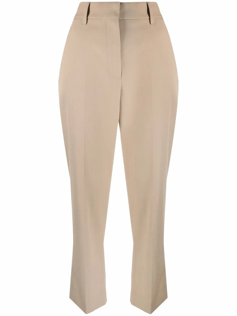 high-waisted cropped trousers