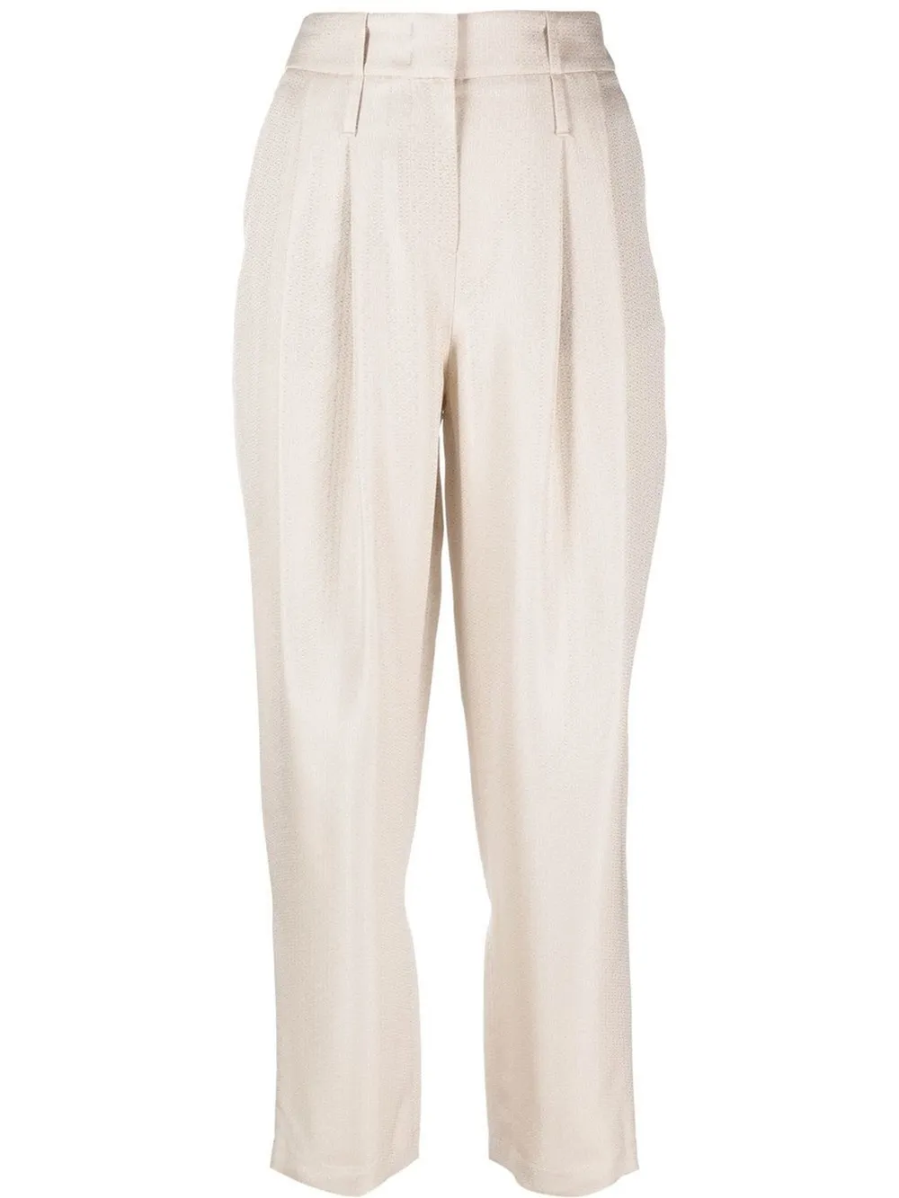 high-waisted tailored trousers