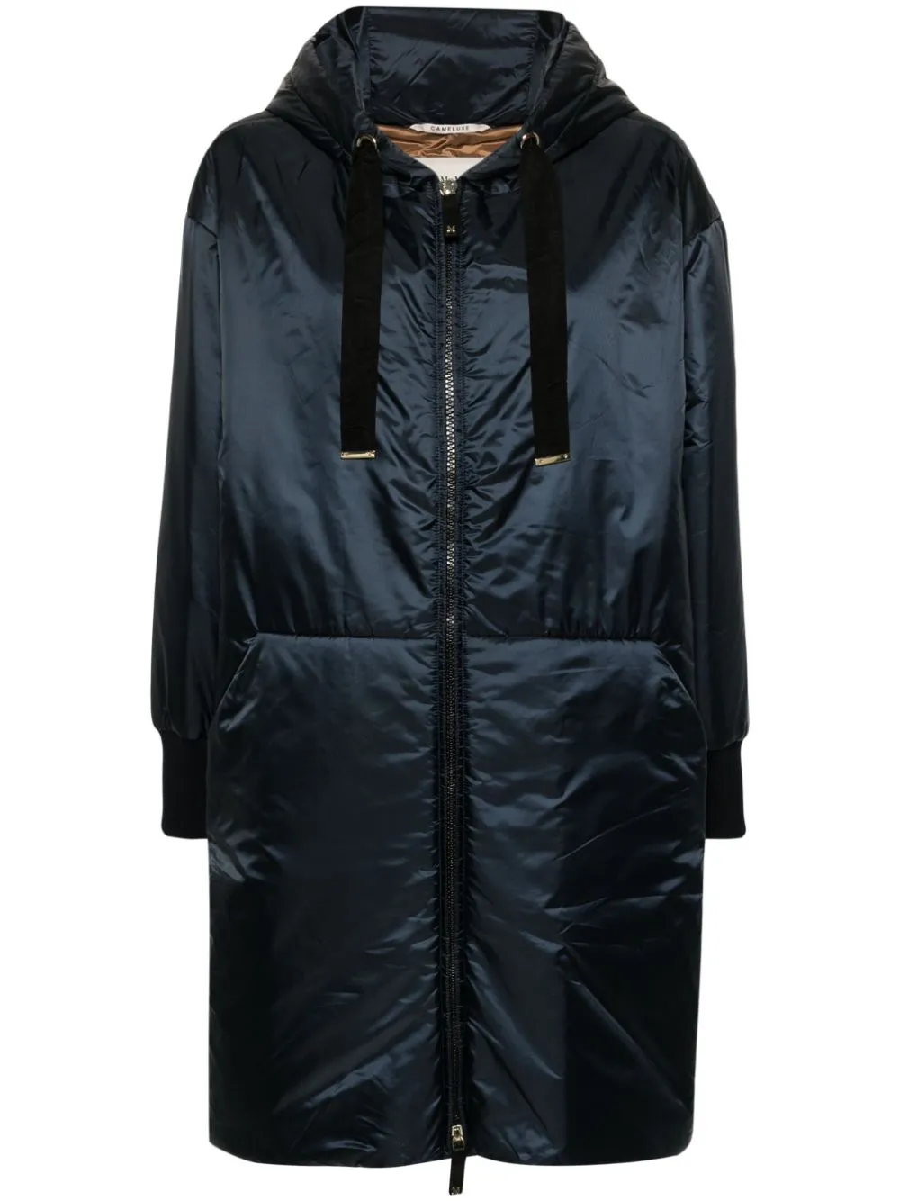 hooded zip-up coat