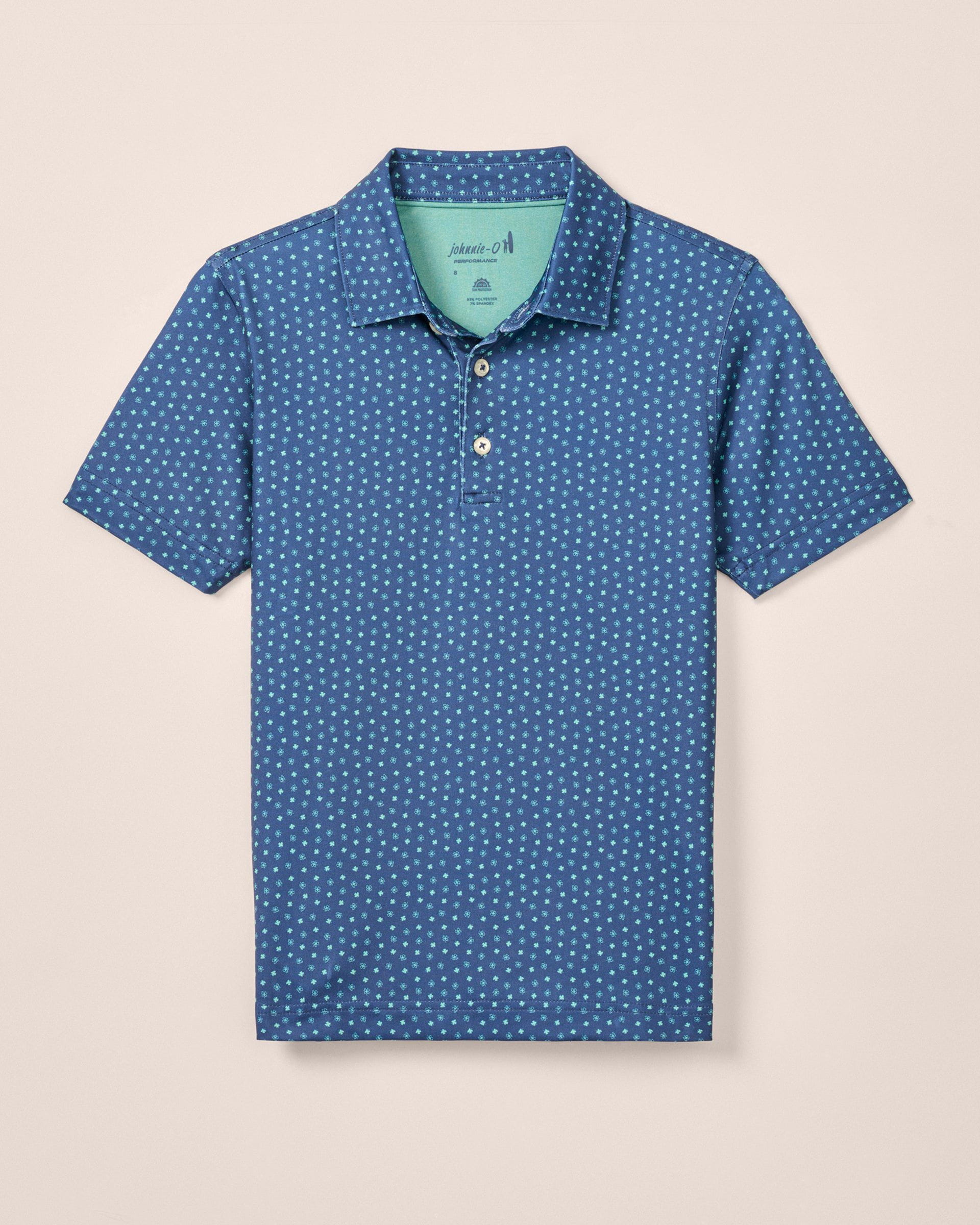 johnnie-O Performance Jersey Jr. Polo - Top O' The Mornin Print