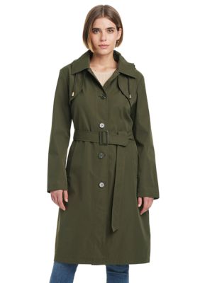 kate spade new york Women's Belted Rain Trench Coat, Large