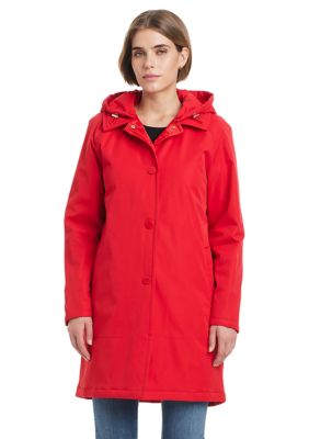 kate spade new york Women's Hooded Raincoat, Red, XXL