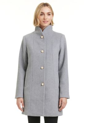 kate spade new york Women's Pearl Button Tailored Wool Coat, XXL