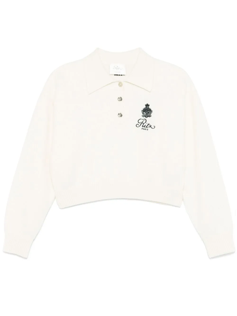 logo-embroidered polo top