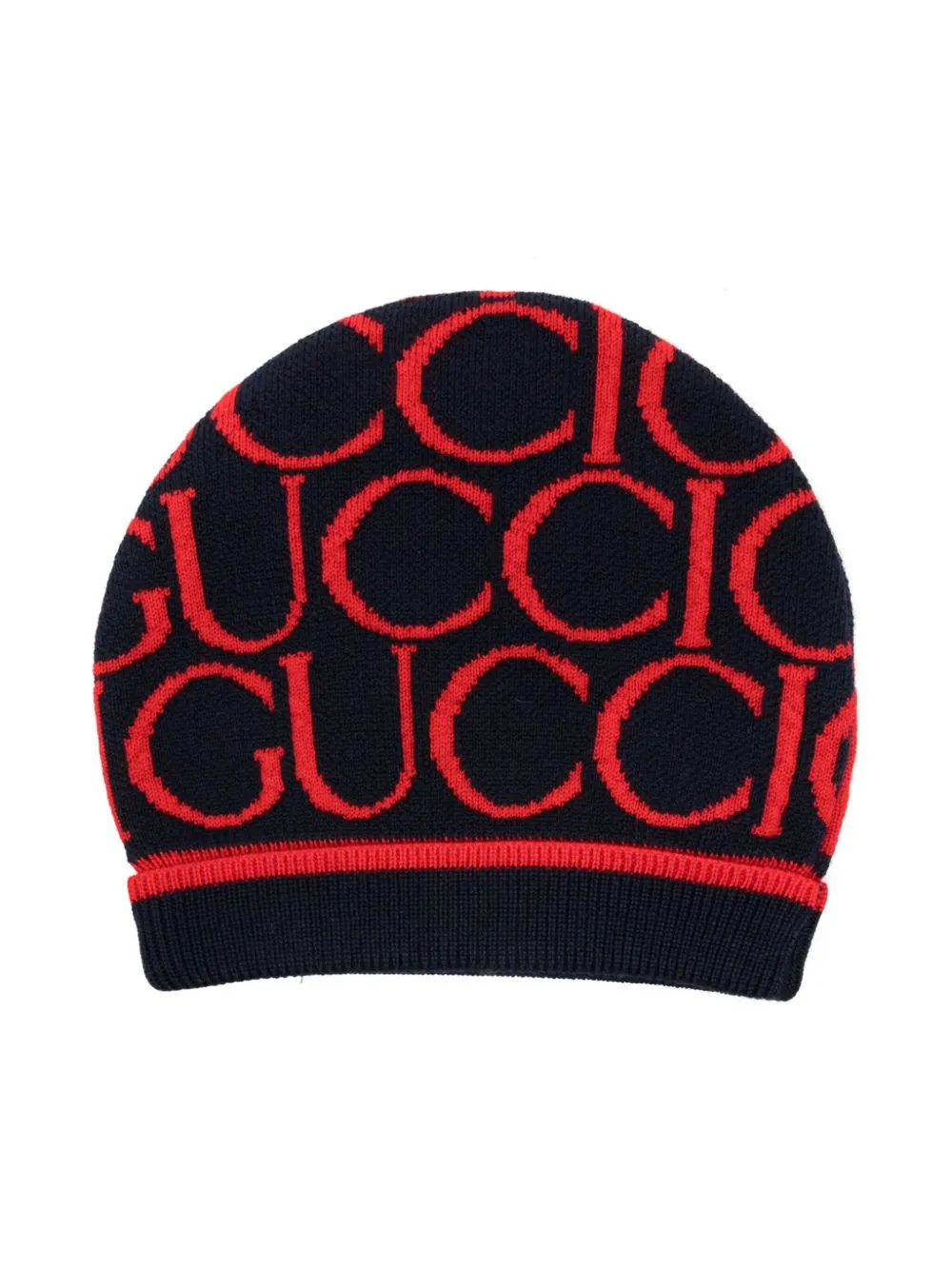 logo-intarsia beanie