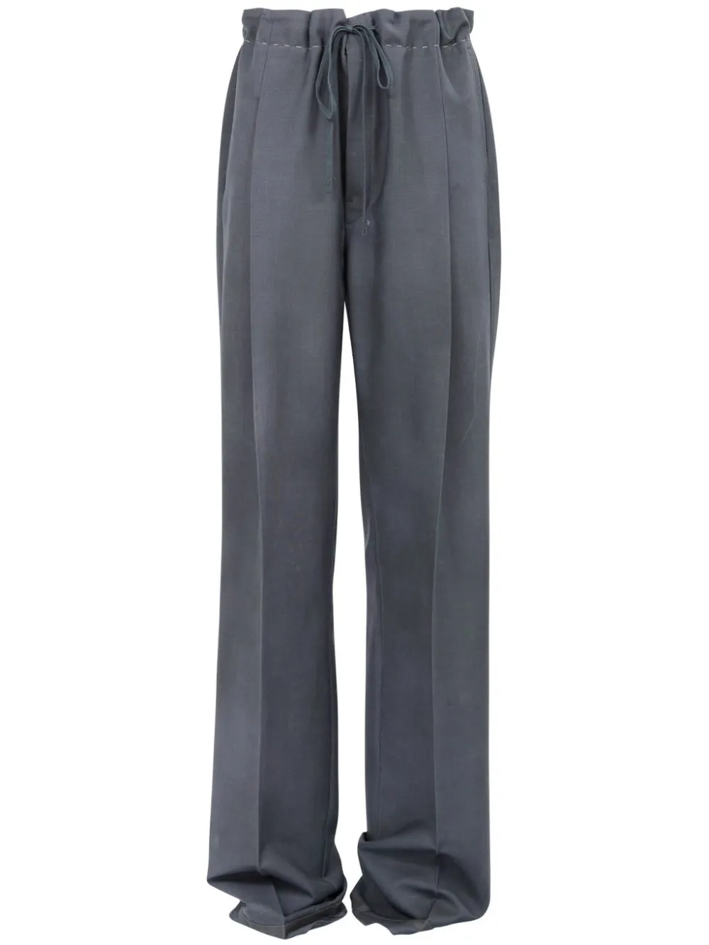 moiré-effect straight-leg trousers