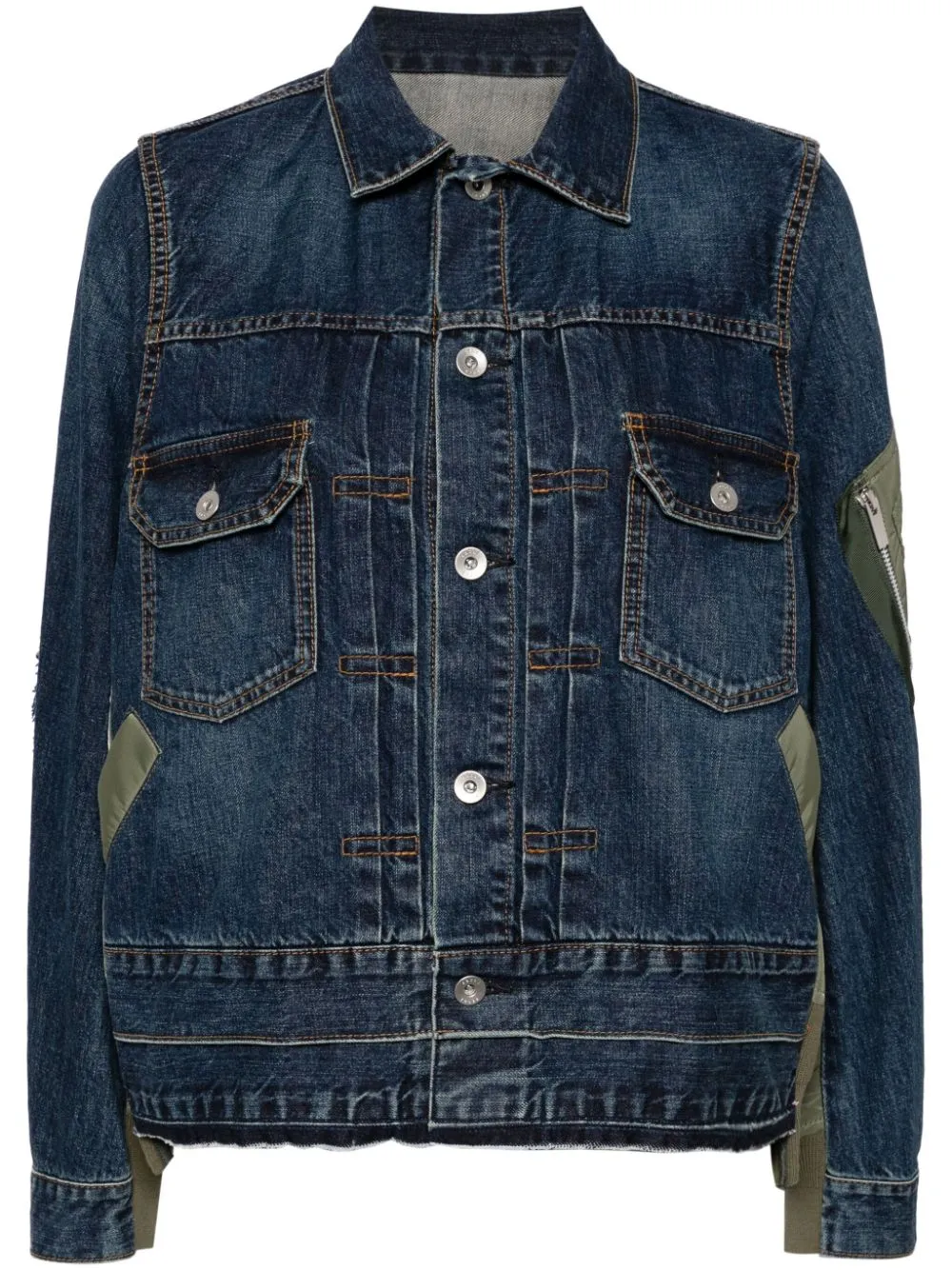 panelled denim jacket