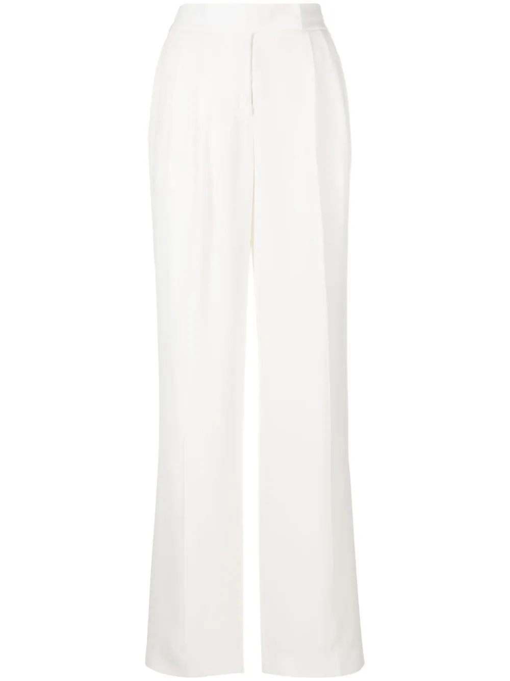 pleat-detail straight-leg trousers