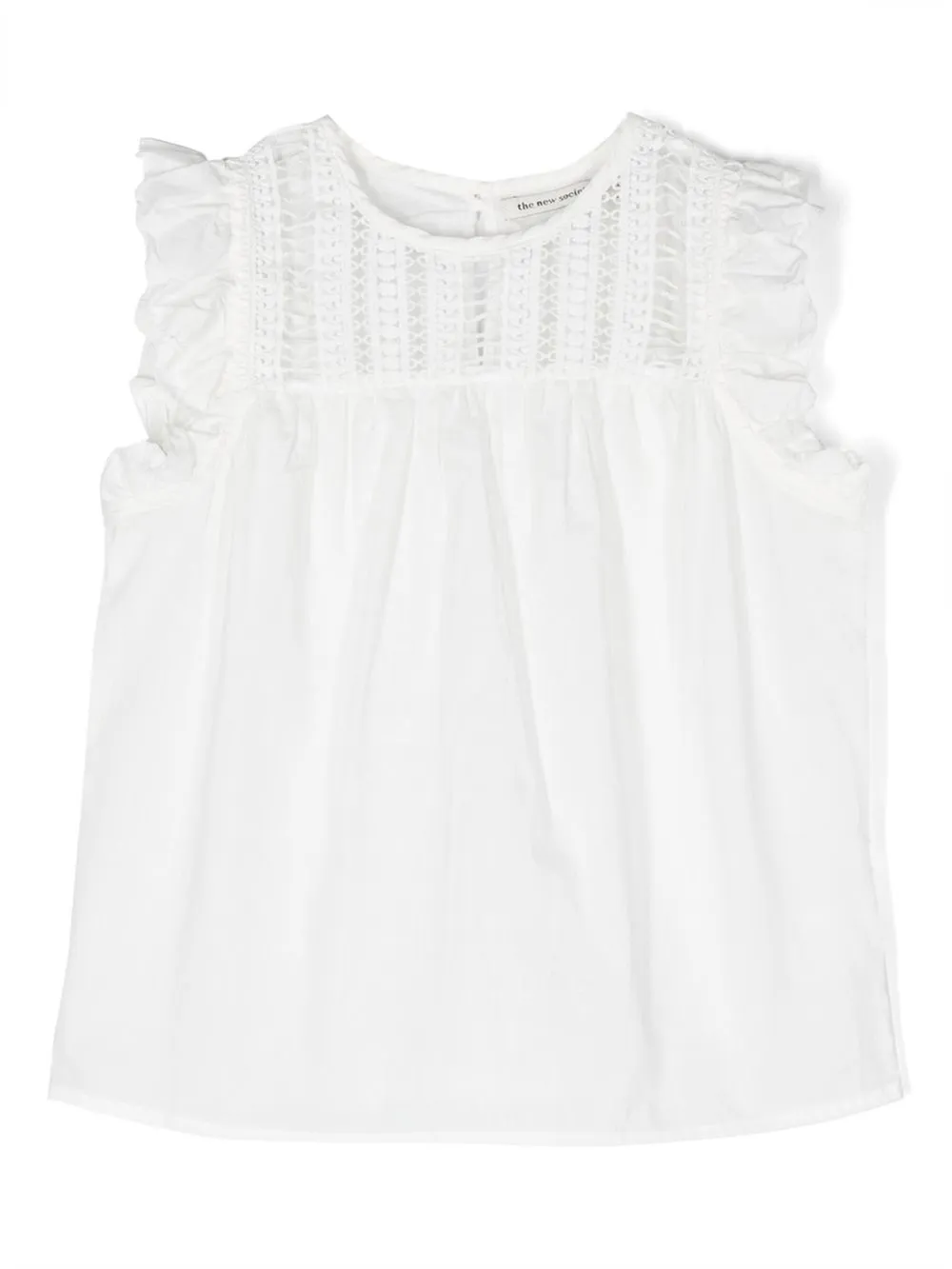 ruffle-detail sleeveless blouse