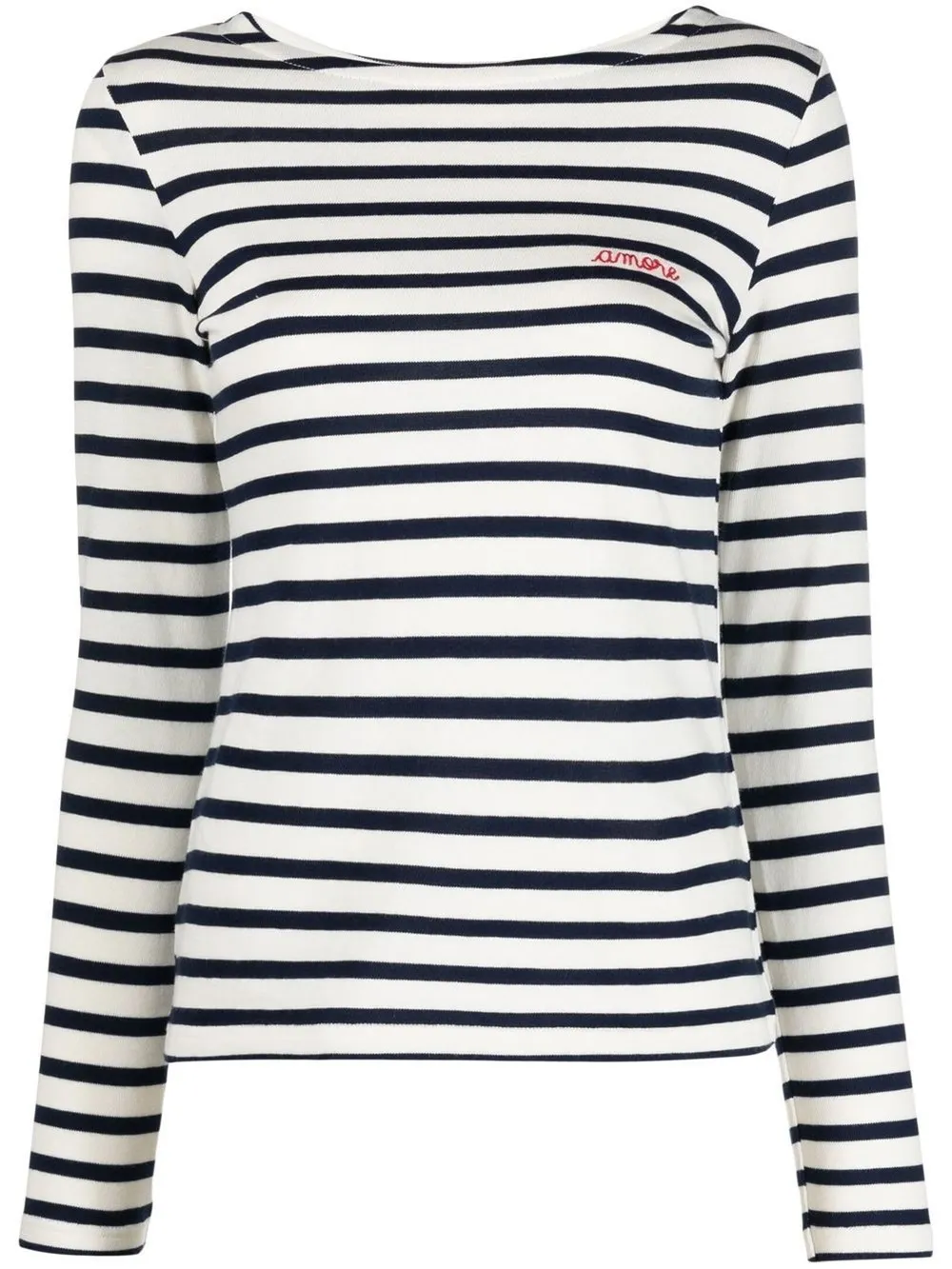 stripe-pattern sweatshirt