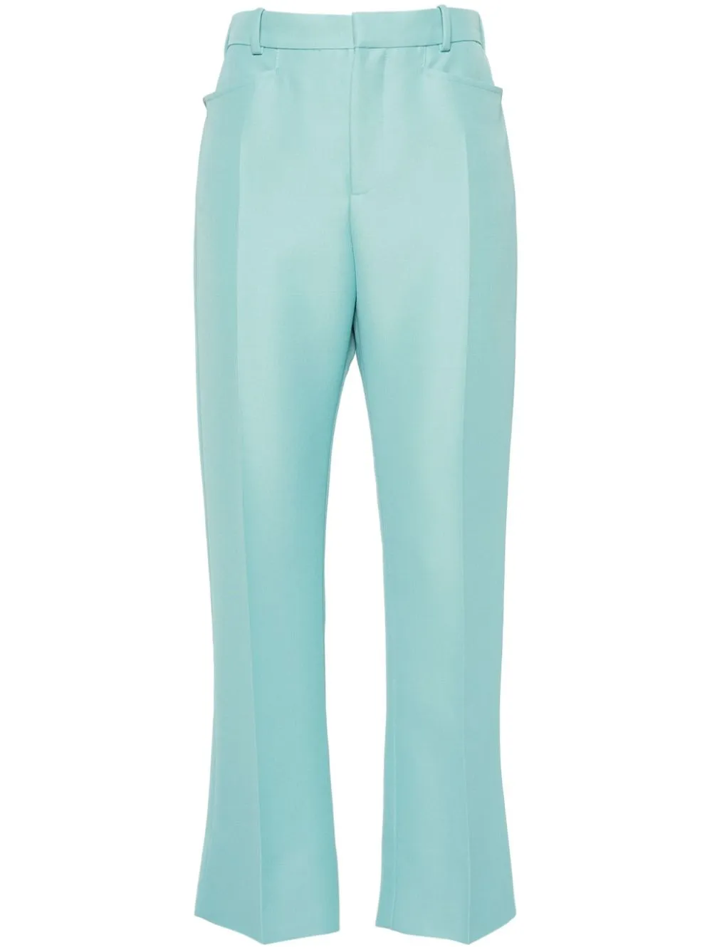 tailored straight-leg trousers