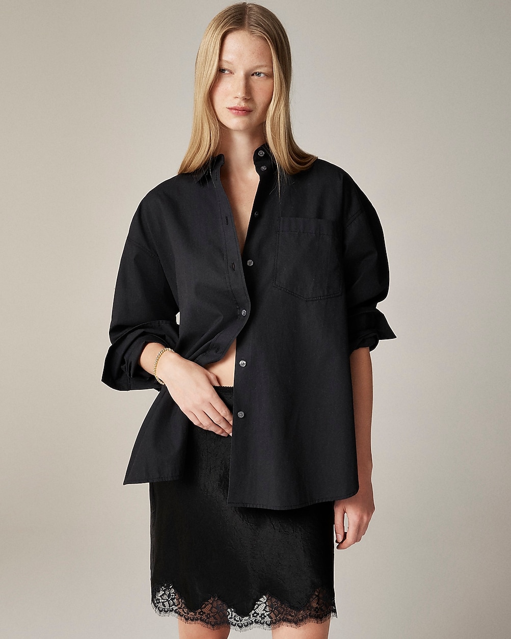 tienne oversized shirt in lightweight oxford