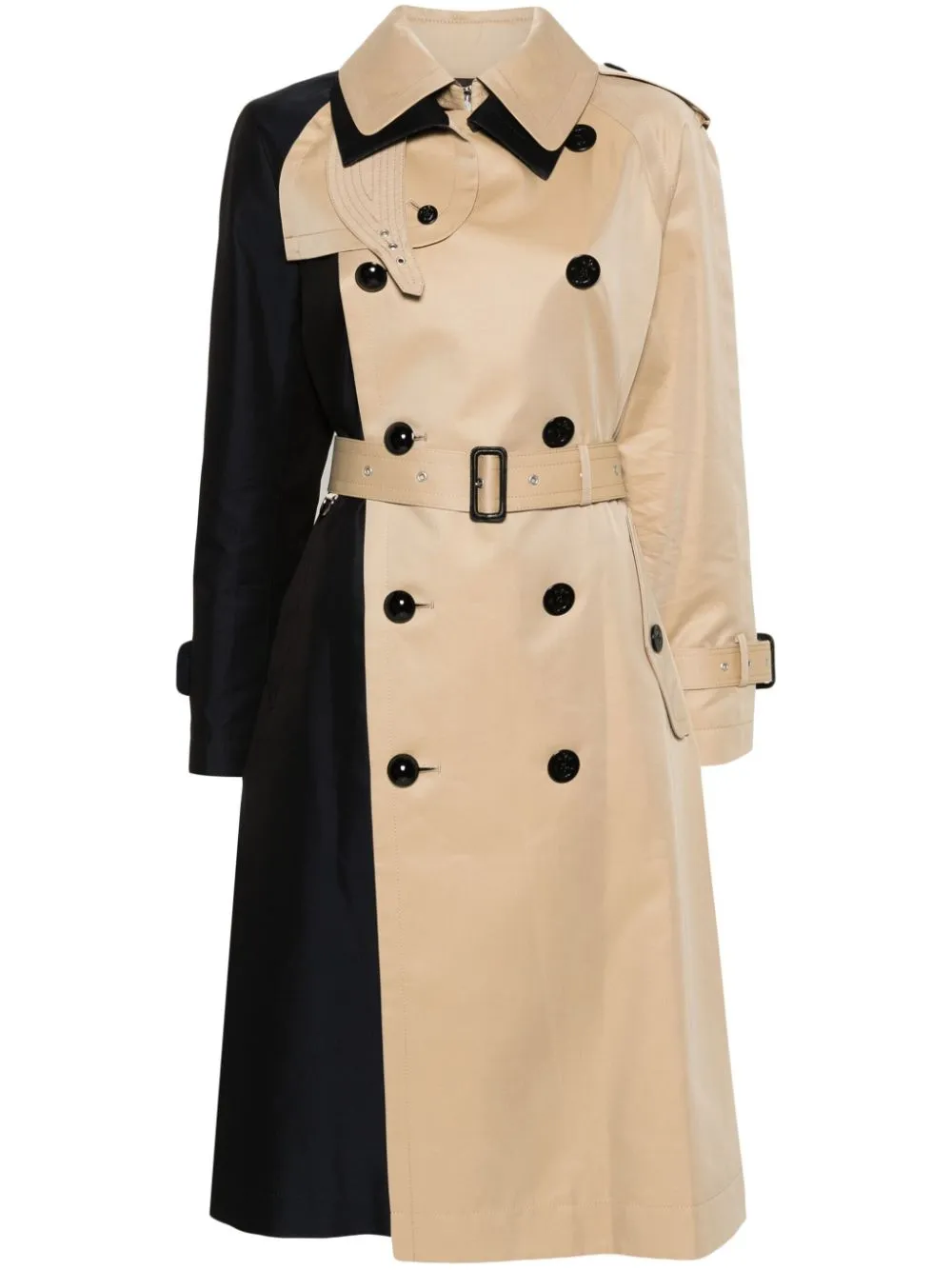 two-tone trench coat