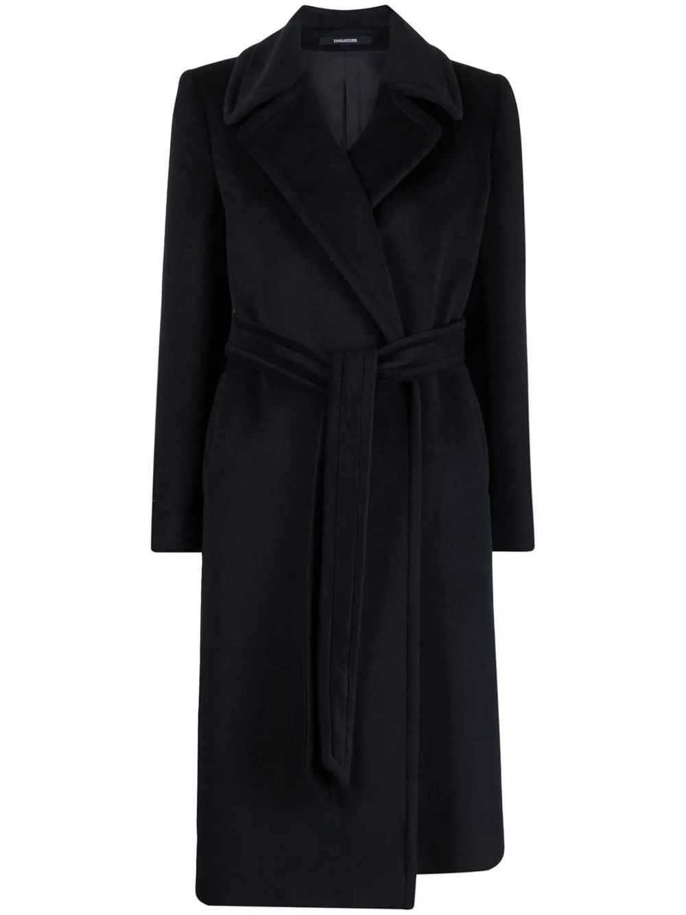 virgin-wool blend belted coat