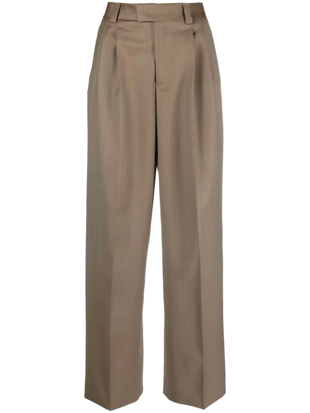 wide-leg wool tailored trousers