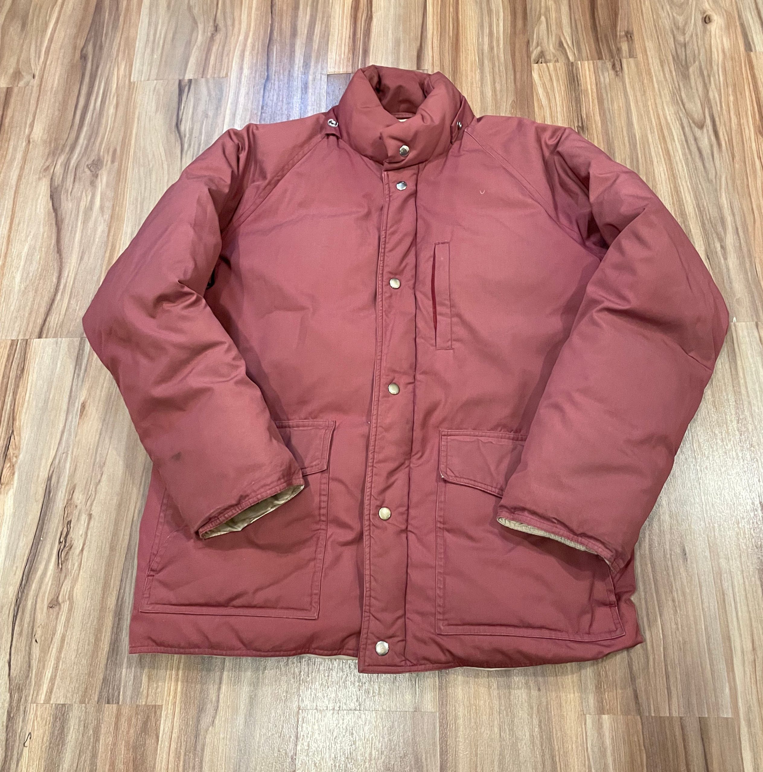 xl Vintage 80S Penfield Trailwear Down Filled Parka Puffer Jacket Burgundy Red