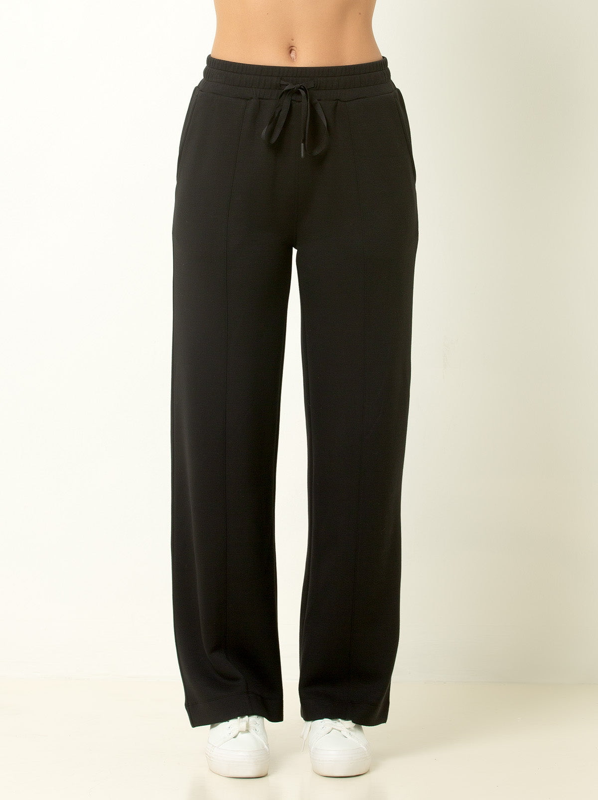 Single Stitch Ultra Soft Wide Leg Pant, Black Large