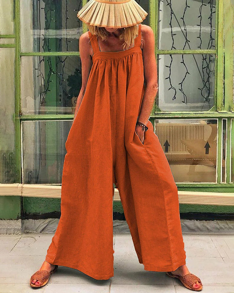 Zeagoo Chic Backless Bodysuit - Orange L-