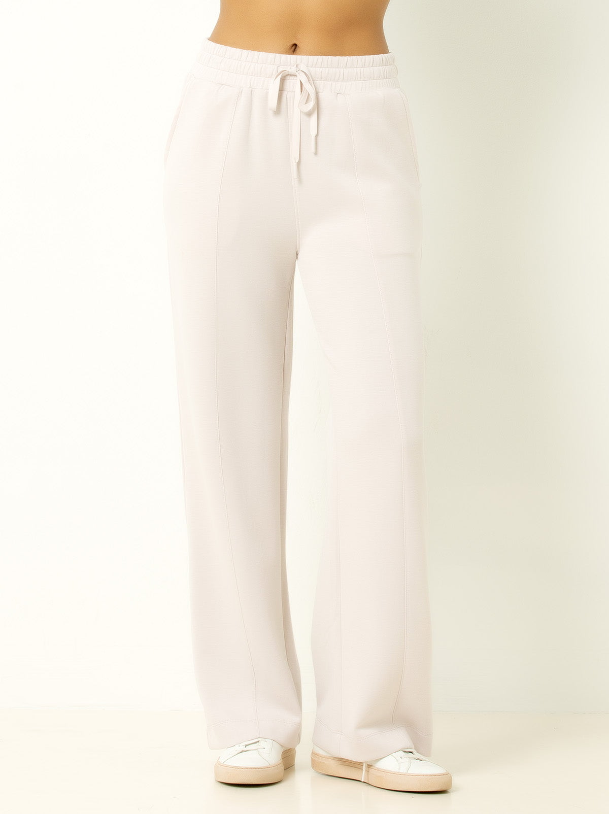 Single Stitch Ultra Soft Wide Leg Pant, Winter White Medium
