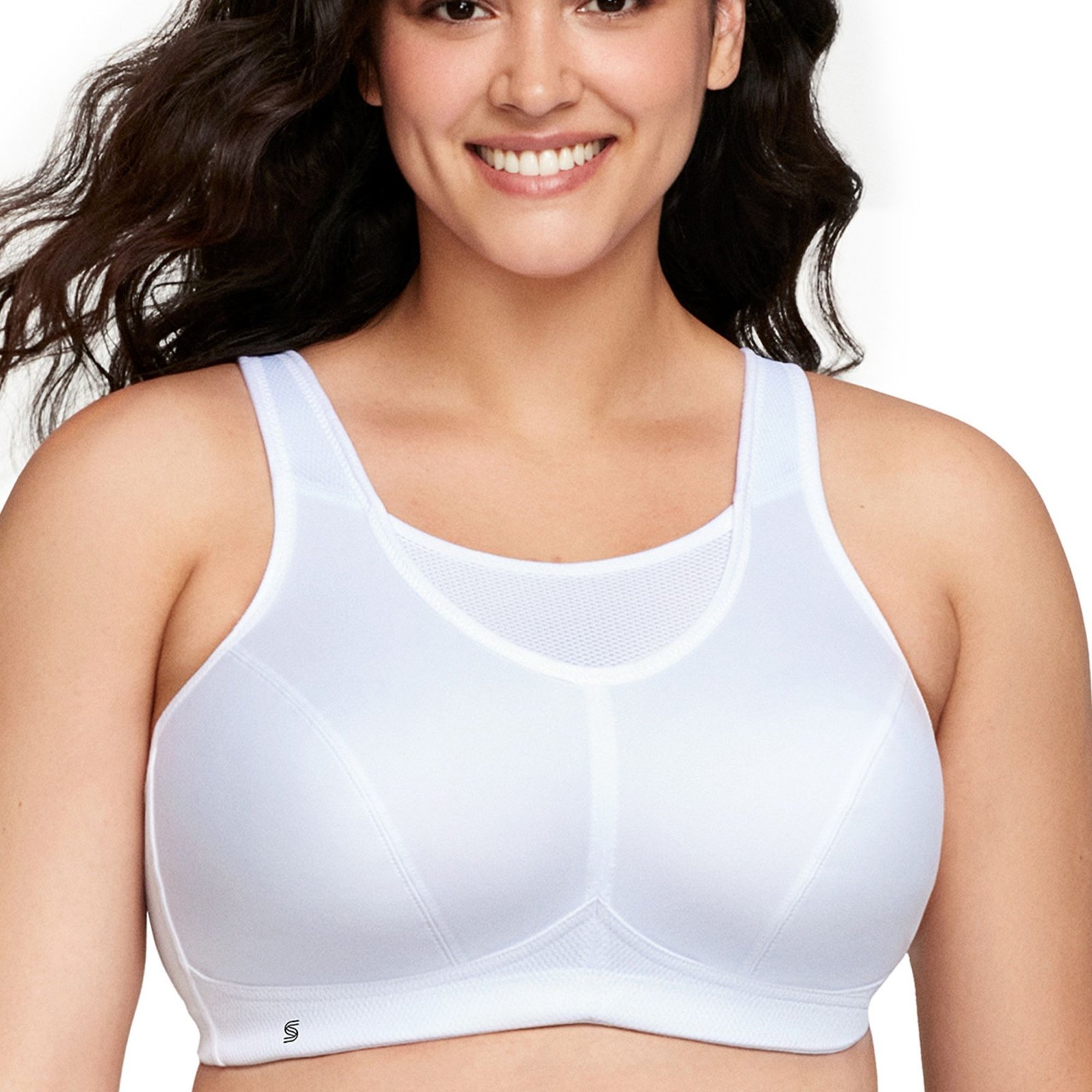 Glamorise No-Bounce Camisole Sports Bra White Bras -C