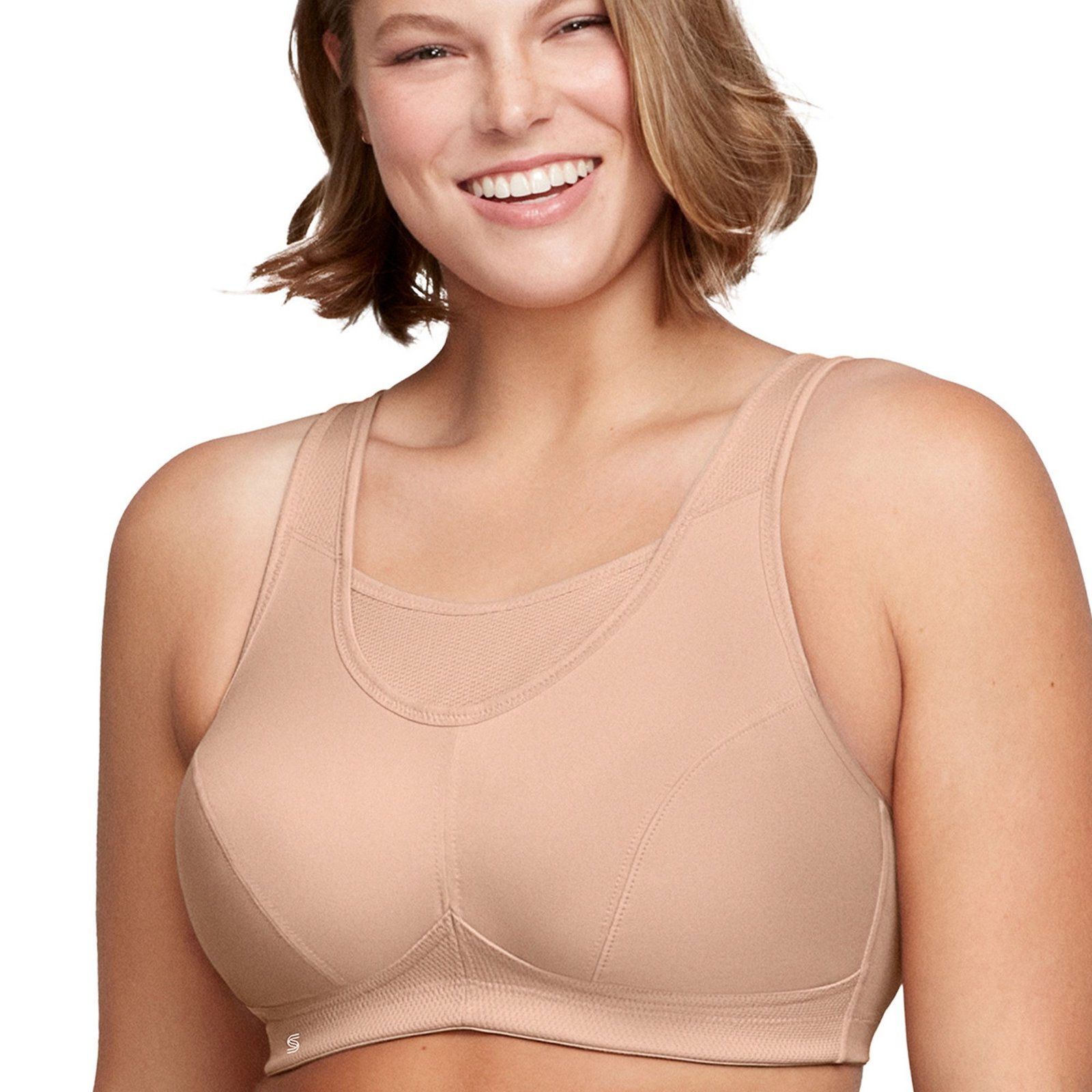 Glamorise No-Bounce Camisole Sports Bra Tan Bras -G