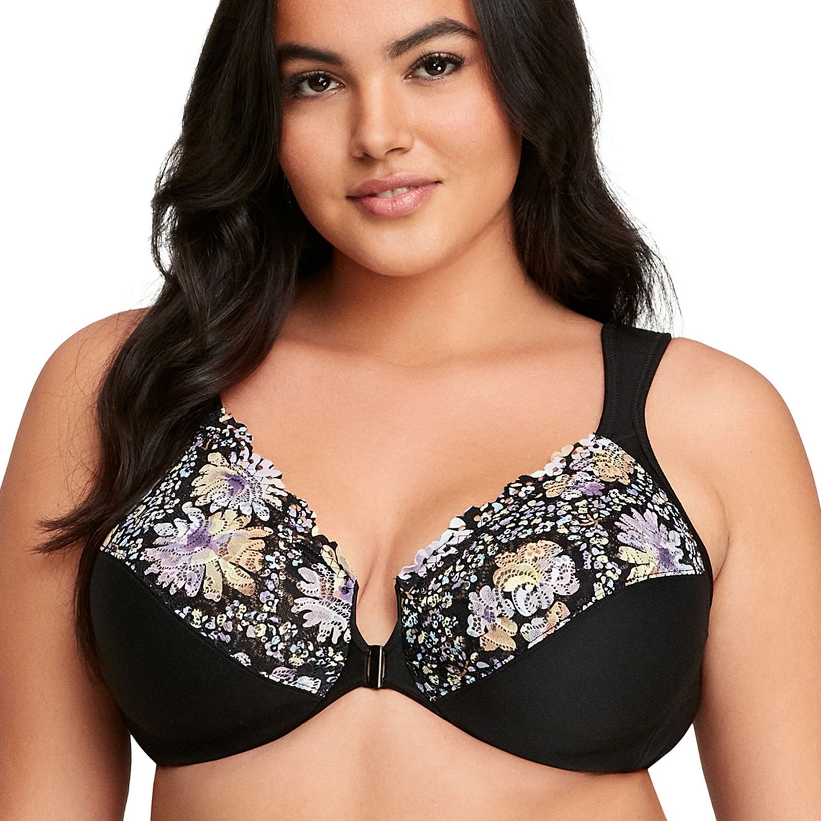 Glamorise Front-Close Wonderwire Bra Black Bras -G