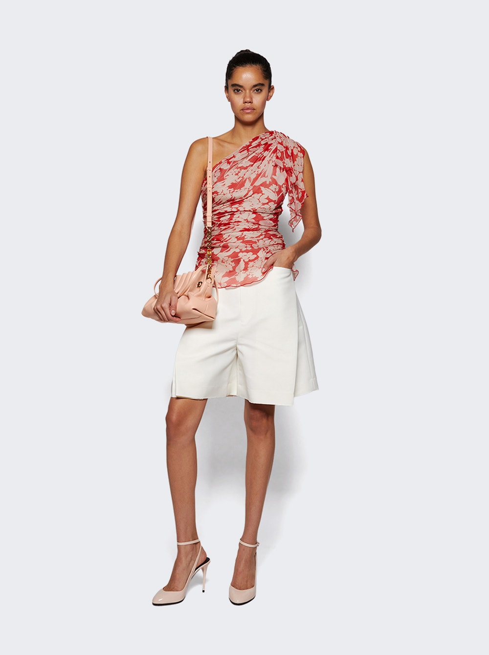 Fold Detail Straight Leg Culotte Ivory