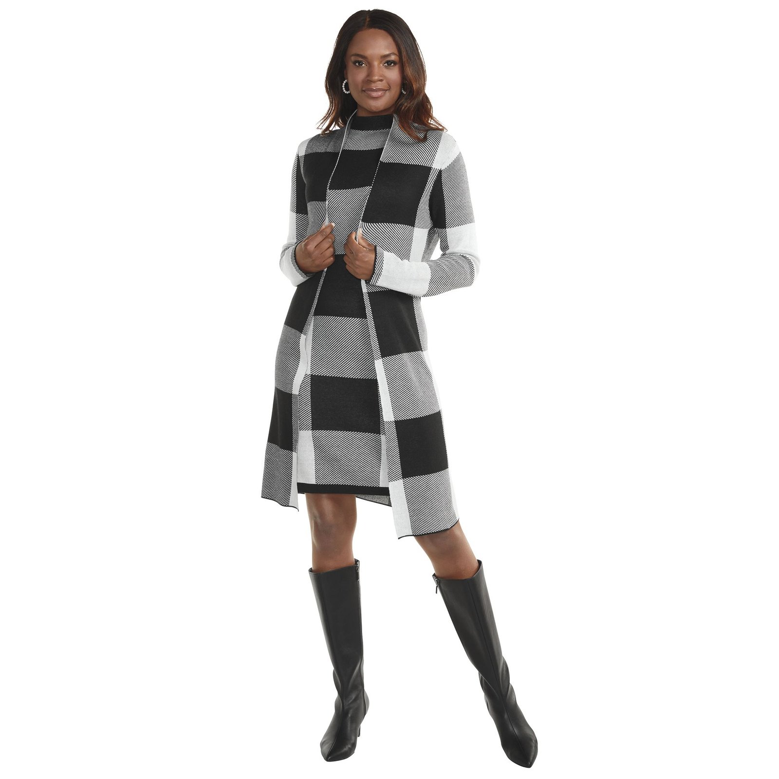 Masseys Sweater Dress & Jacket Set Multi Sets