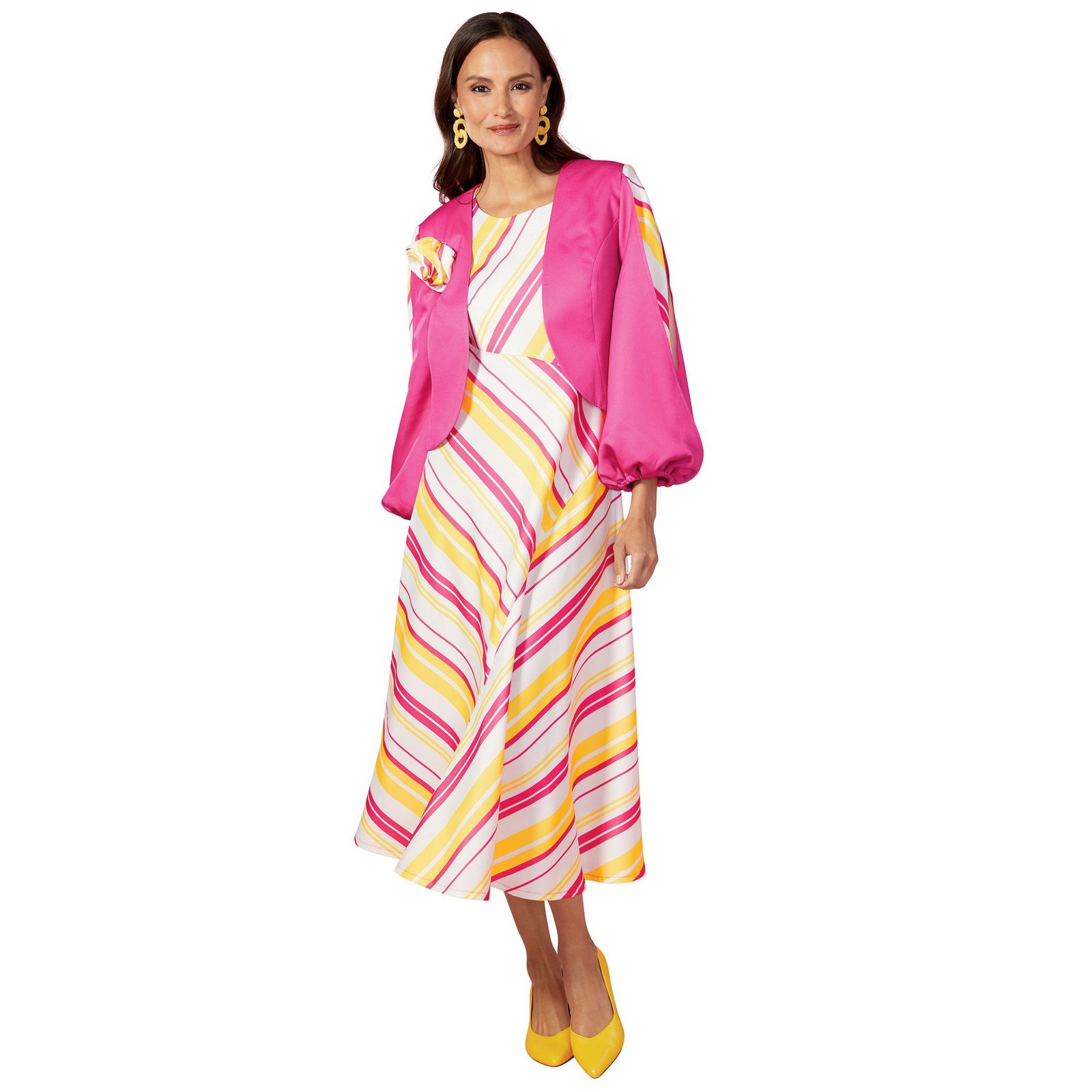 Masseys A-Line Dress with Jacket Multi Suits W