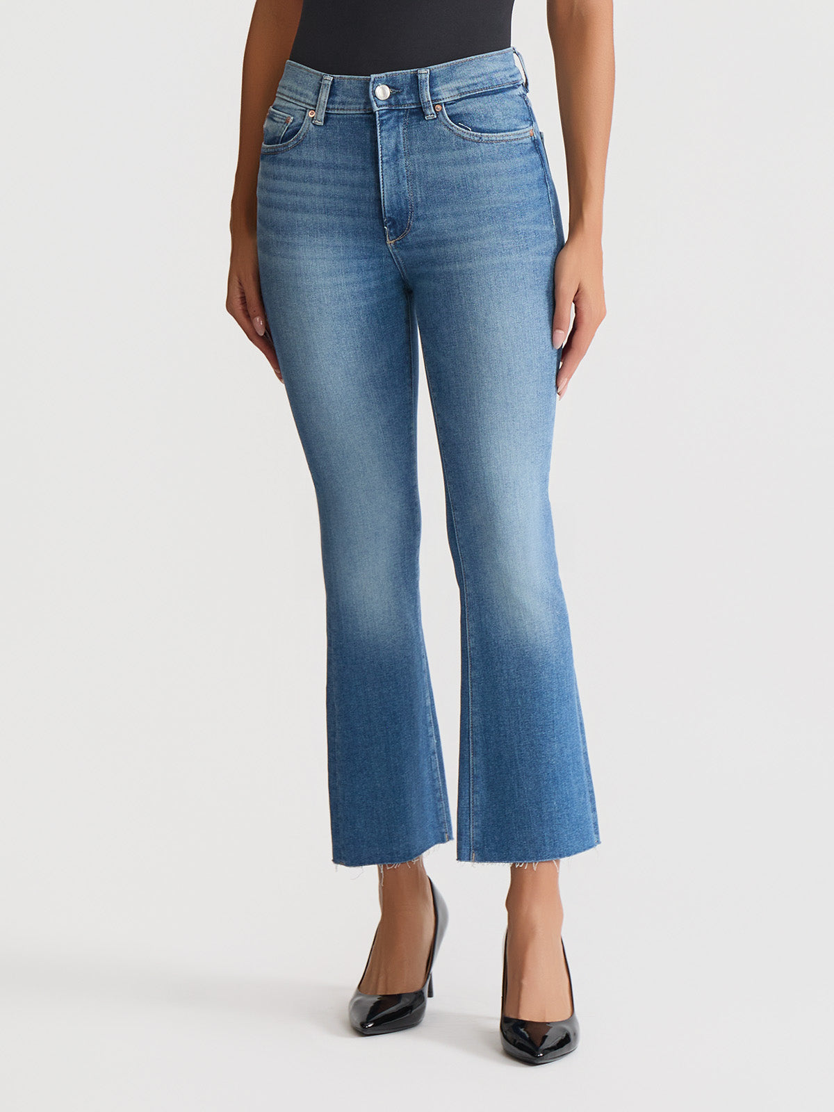 Bridget High-Rise Cropped Bootcut Jeans, Island Park Wash
