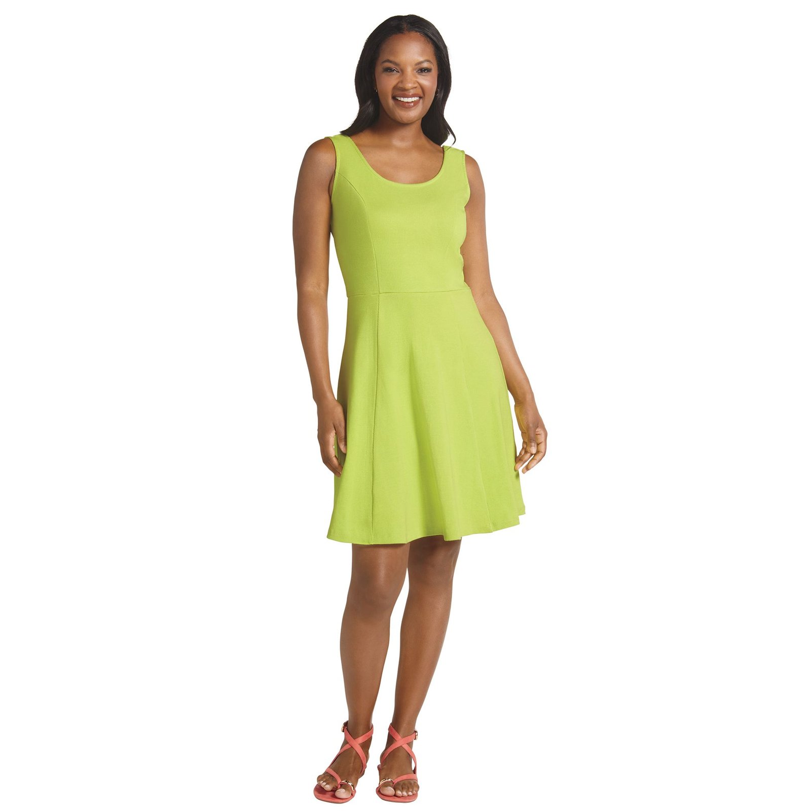 Masseys Fit and Flare Dress Green Dresses