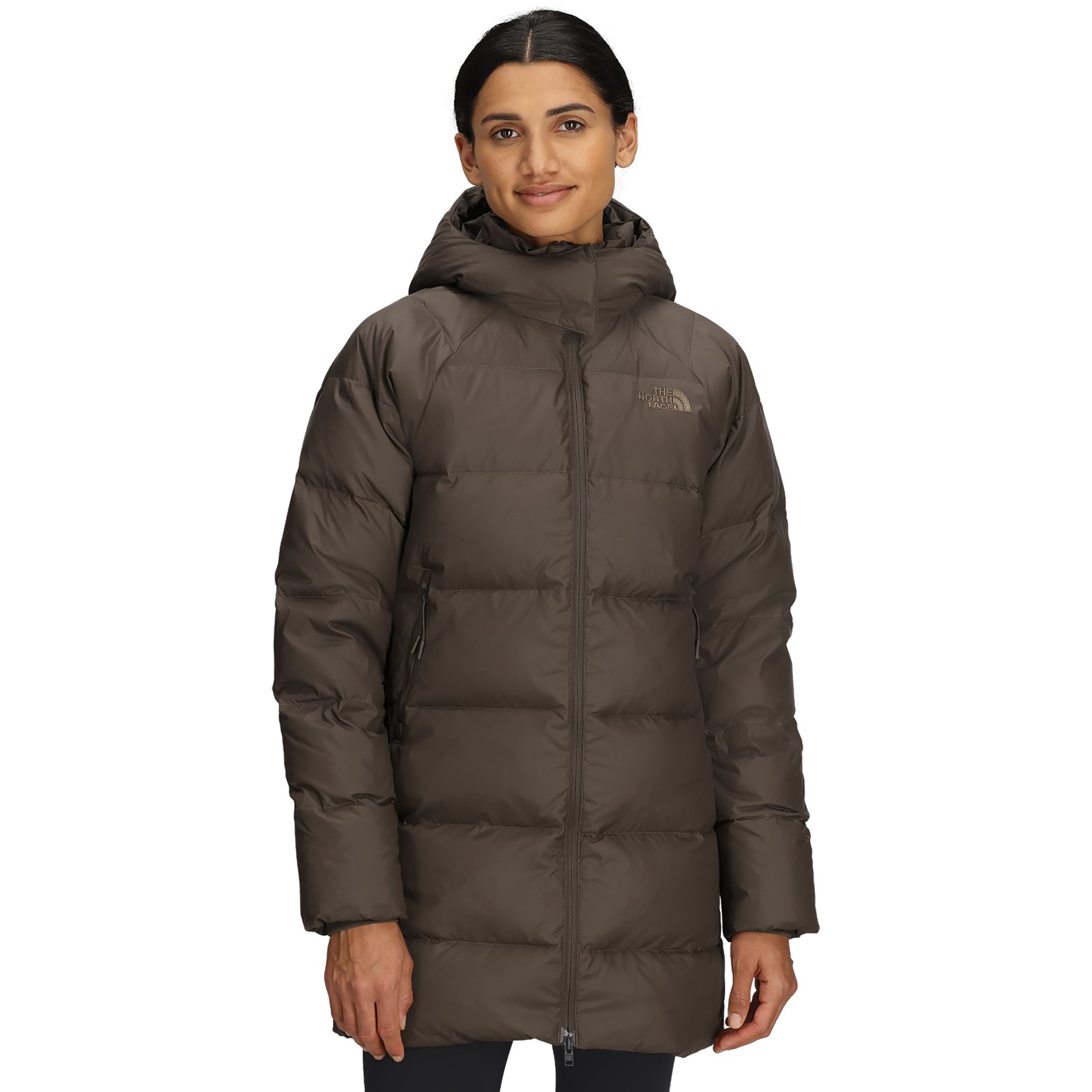 The North Face Women's Hydrenalite City Down Hooded Parka Brown Coats