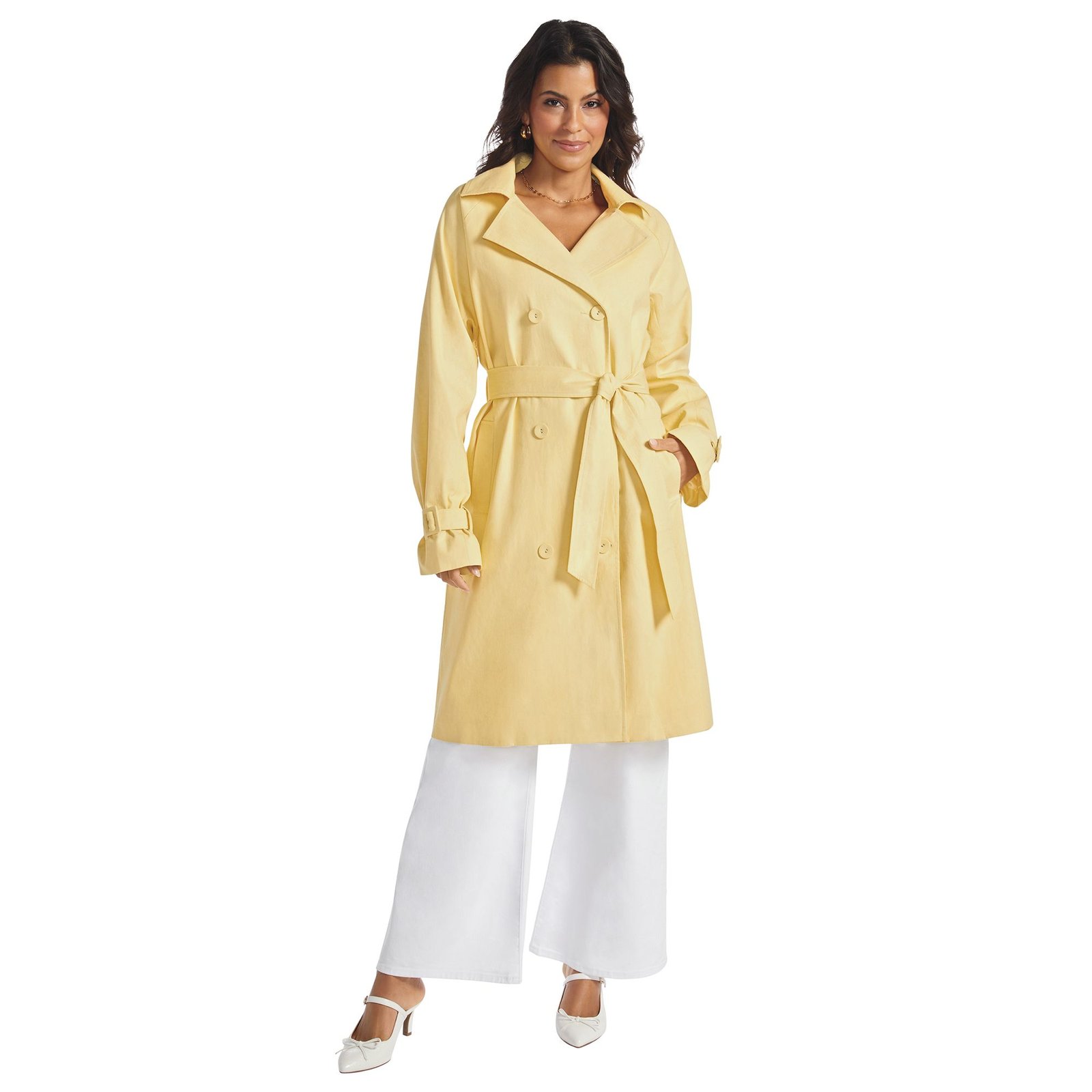 Masseys Classic Trench Coat Yellow Jackets