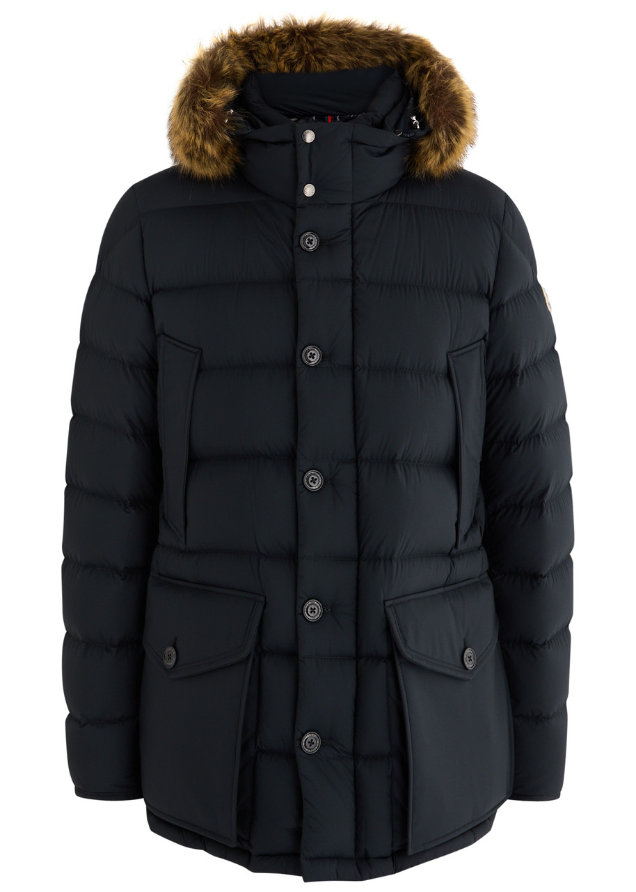 Moncler Clunye Hooded Quilted Nylon Parka - Navy - M