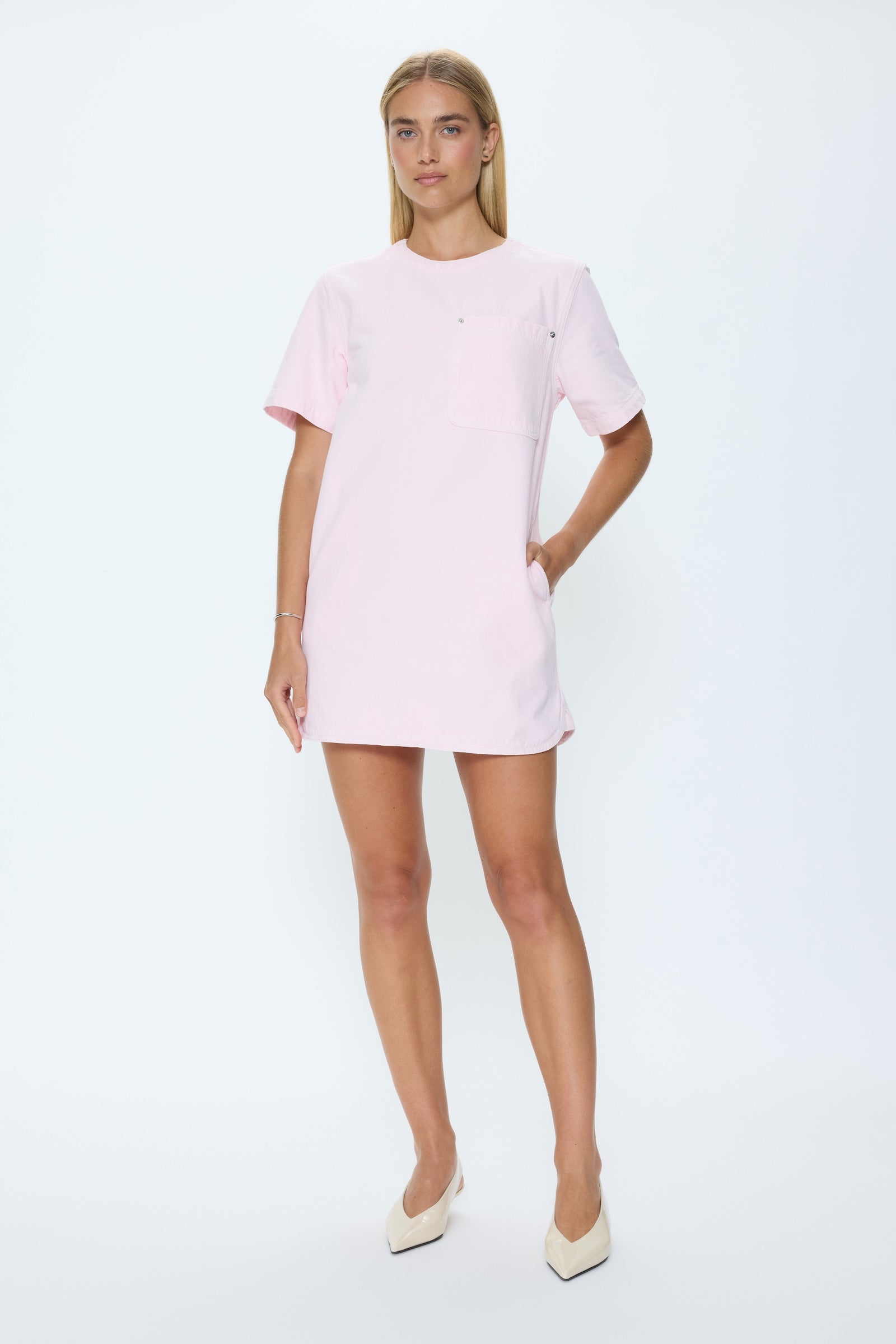 Remi Denim Dress - Blush - P-DR-BLH BLH