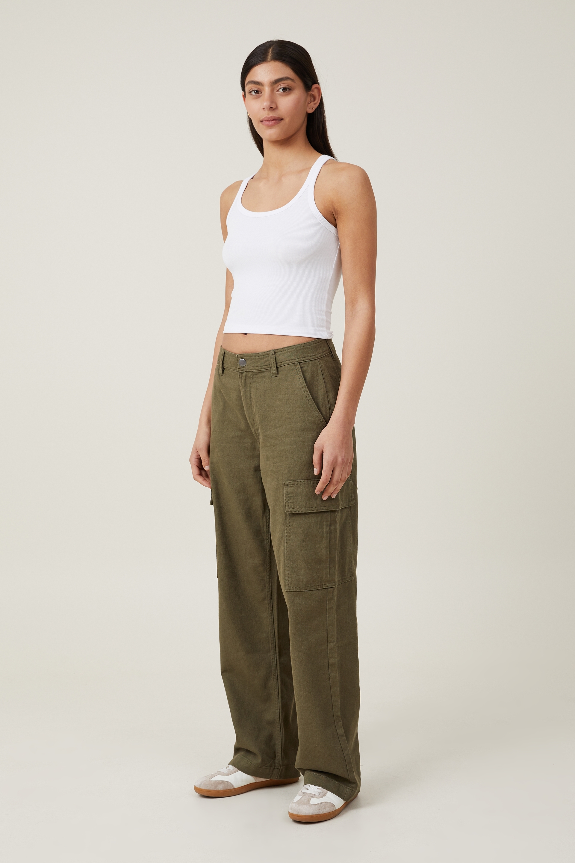 Cotton On Women - Bobbie Cargo Pant - Soft olive