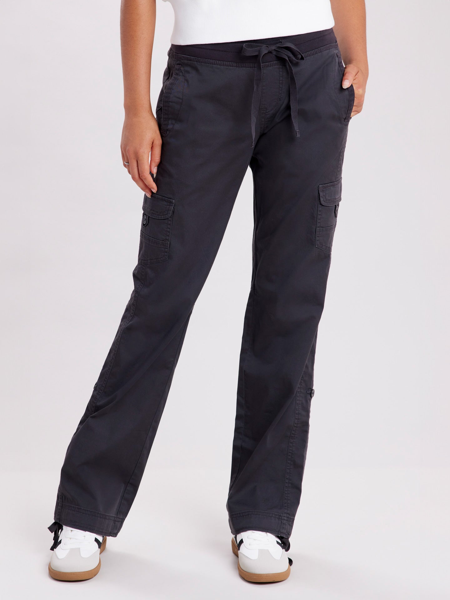 Women's Cargo Pant Lilah Convertible Cotton by UNIONBAY, Dark Galaxy Grey
