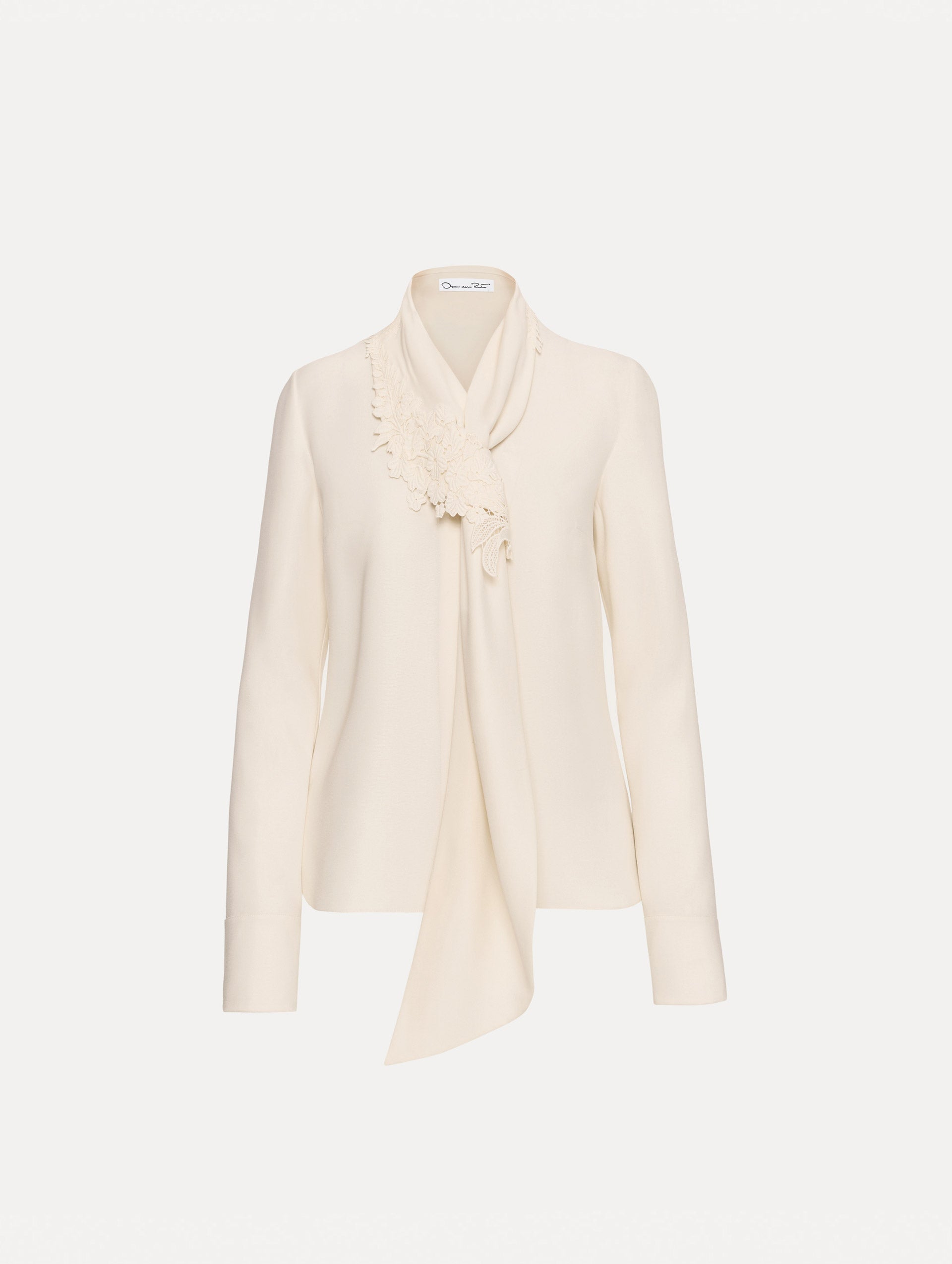 Foxglove Tie-Neck Georgette Blouse