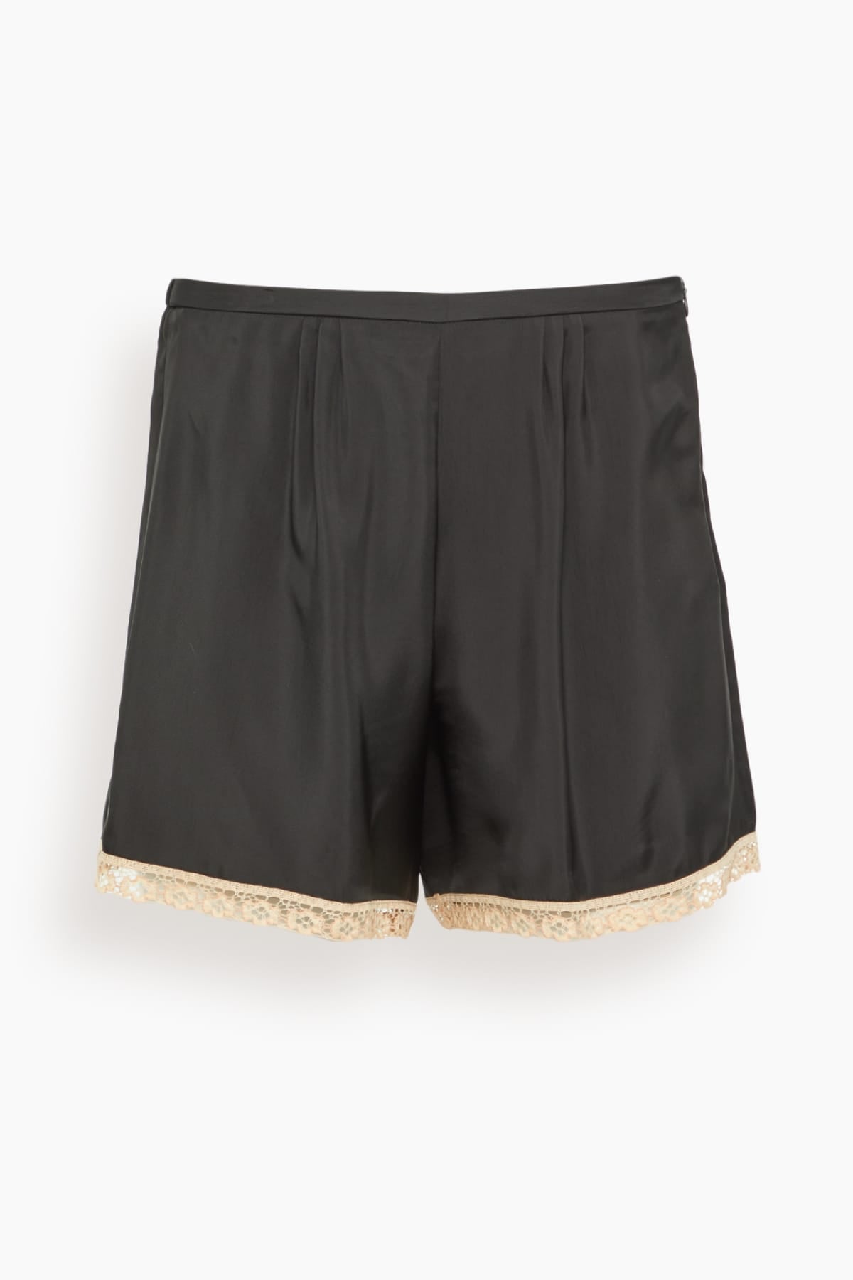 Chic Twill Culotte with Lace