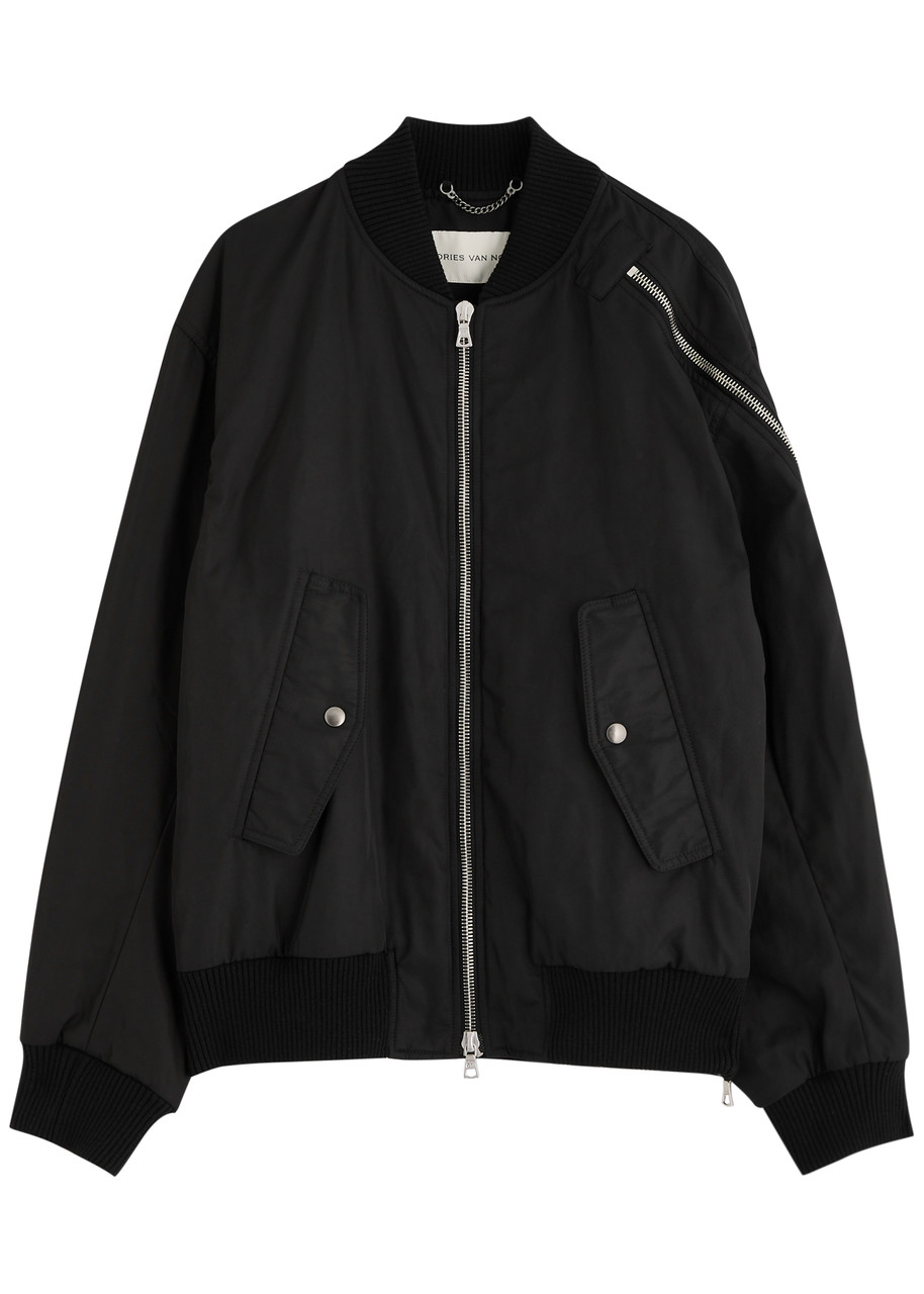 Dries Van Noten Vilmory Shell Bomber Jacket - Black