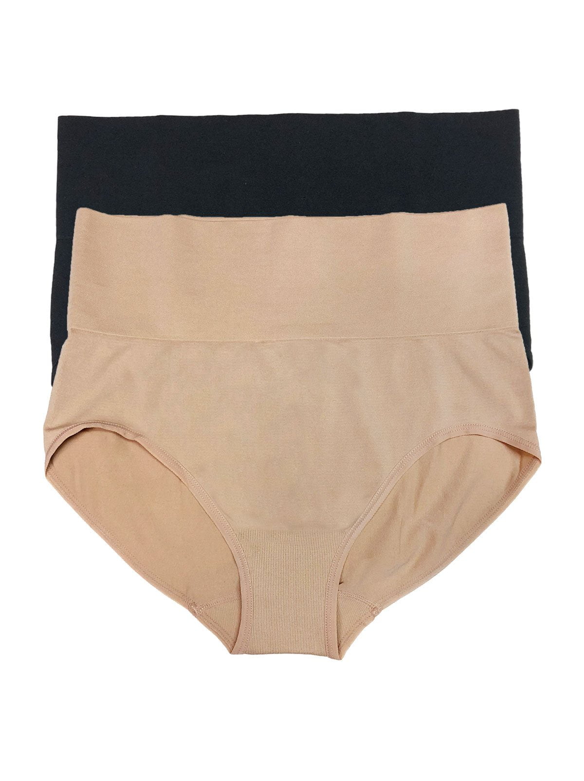 Fusion Seamless Shapewear Brief -Pack, Black Warm Neutral Medium