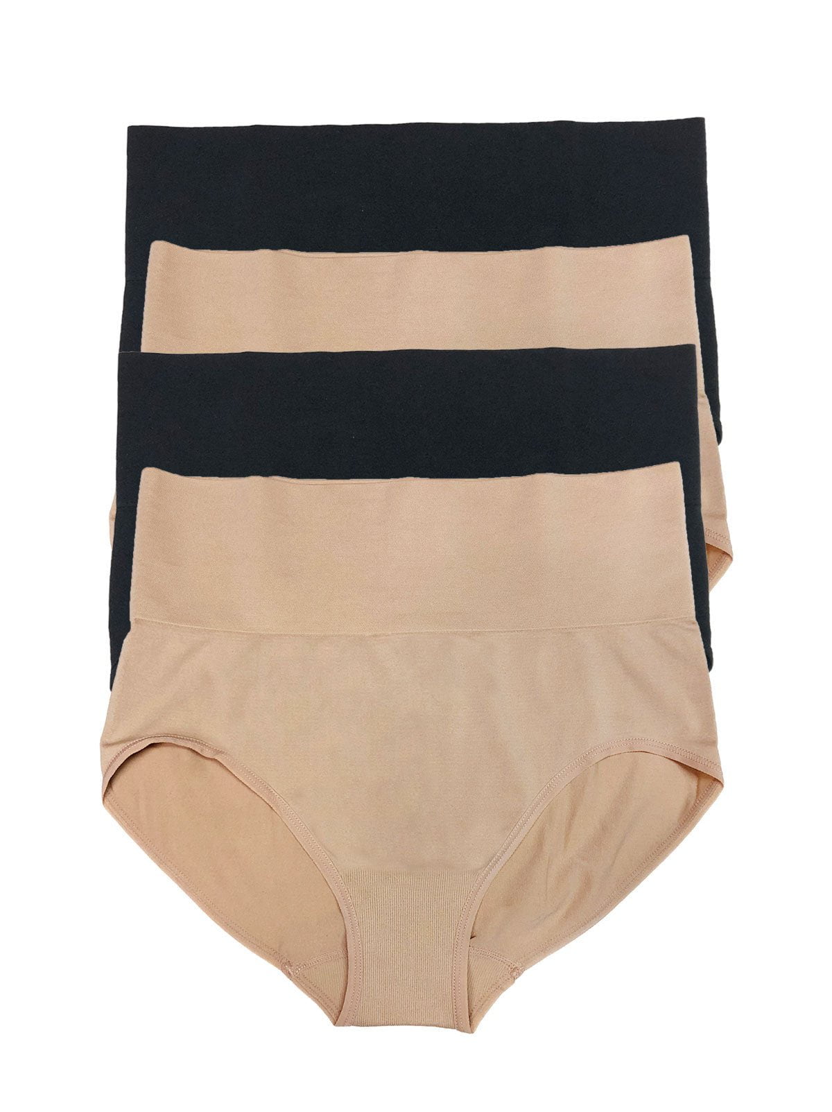 Seamless Shapewear Brief -Pack, Black Warm Neutral Small