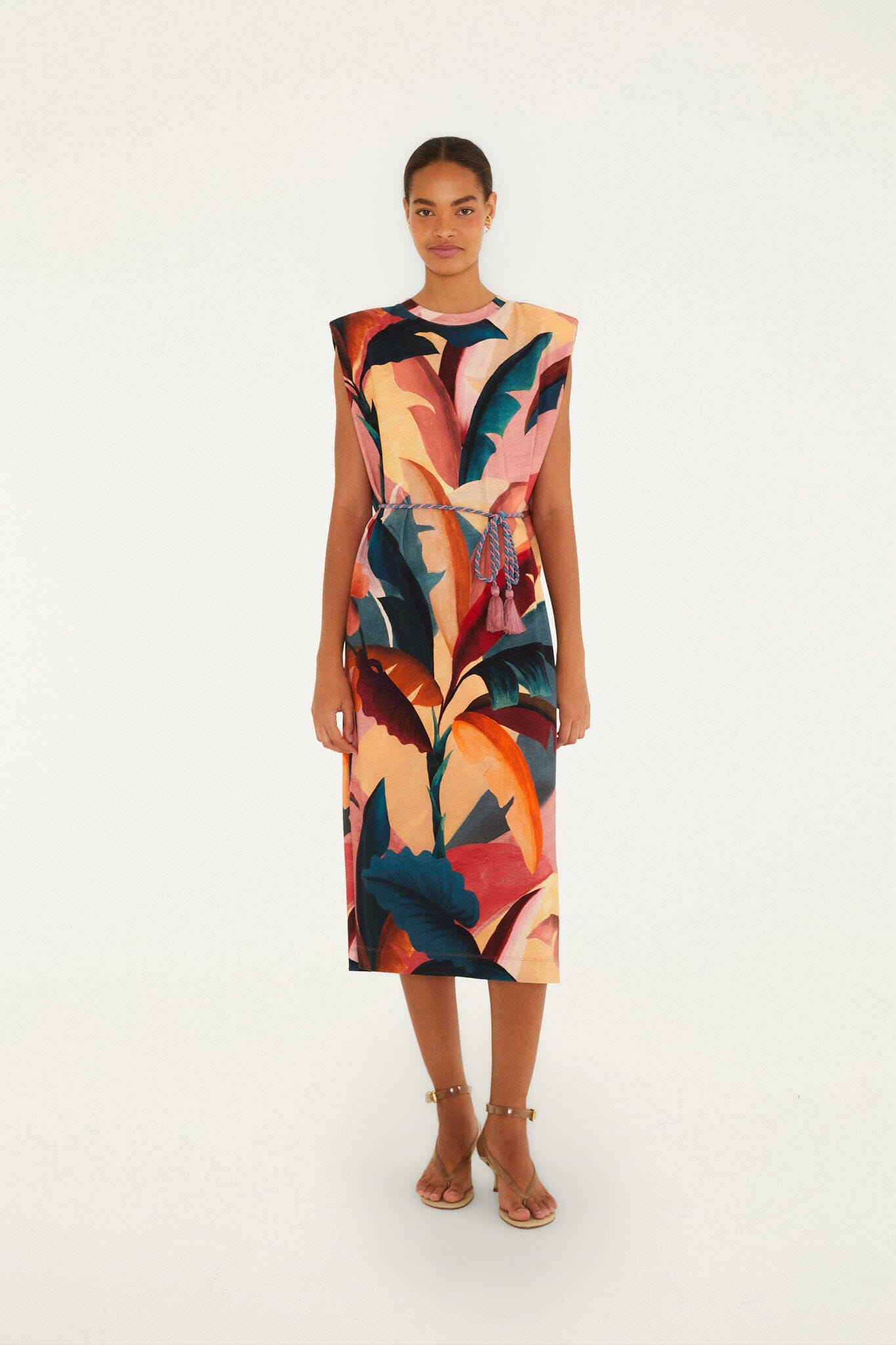 Multicolor Atlantic Rainforest Shirt Midi Dress, ATLANTIC RAINFOREST MULTICOLOR