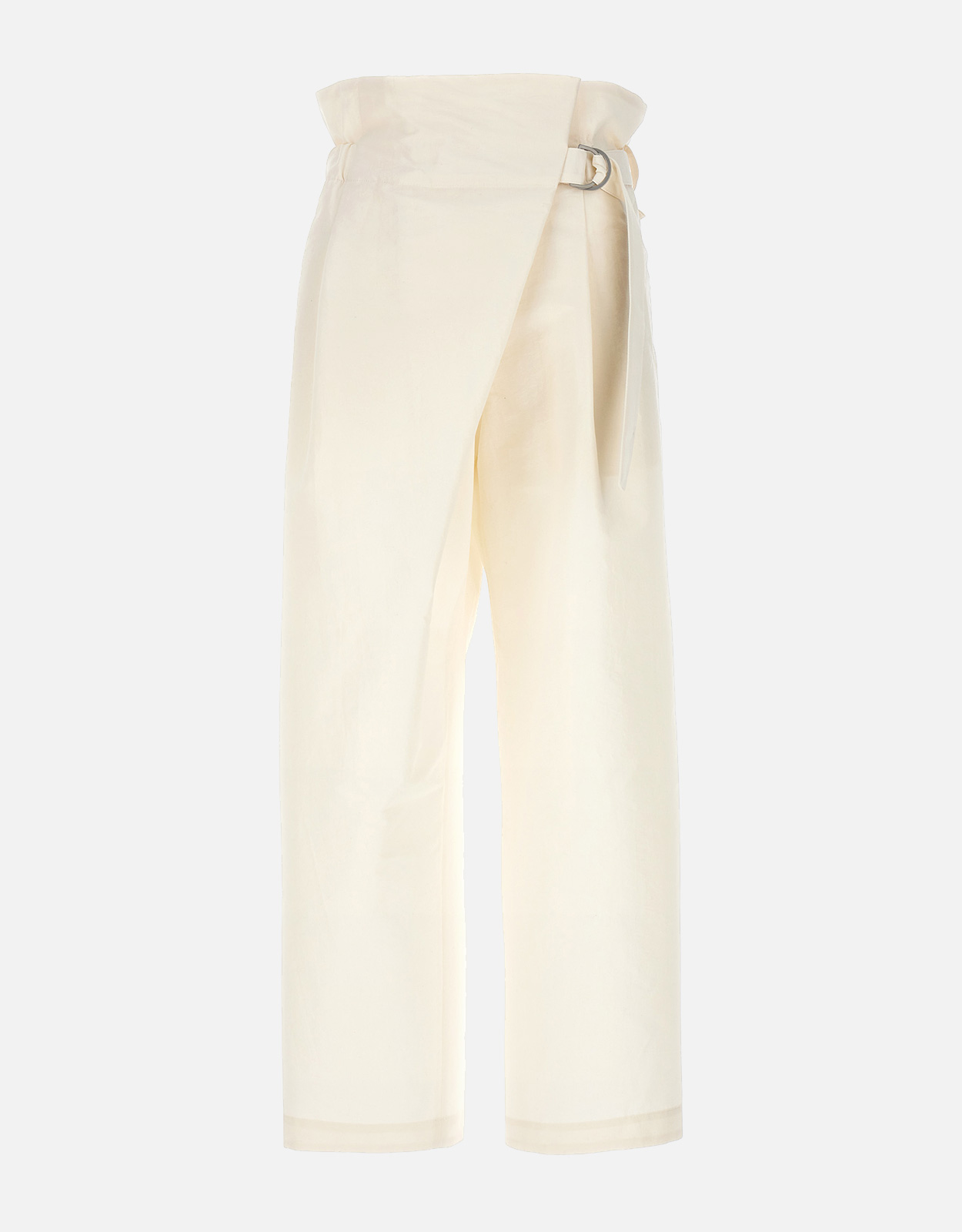 Issey Miyake Enfold Cotton Blend Wide Leg Straight Leg Pants