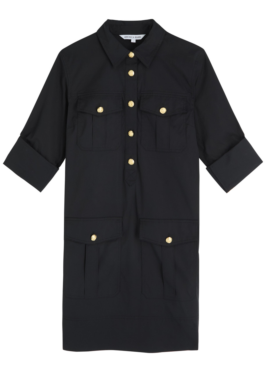 Veronica Beard Saude Stretch-cotton Poplin Shirt Dress - Black - M