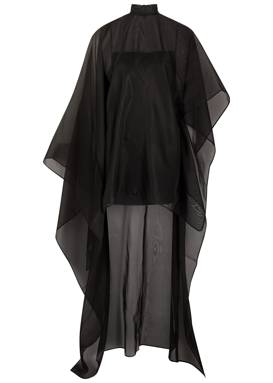 Taller Marmo Fantazia Sheer-silk Mini Kaftan Dress - Black - IT
